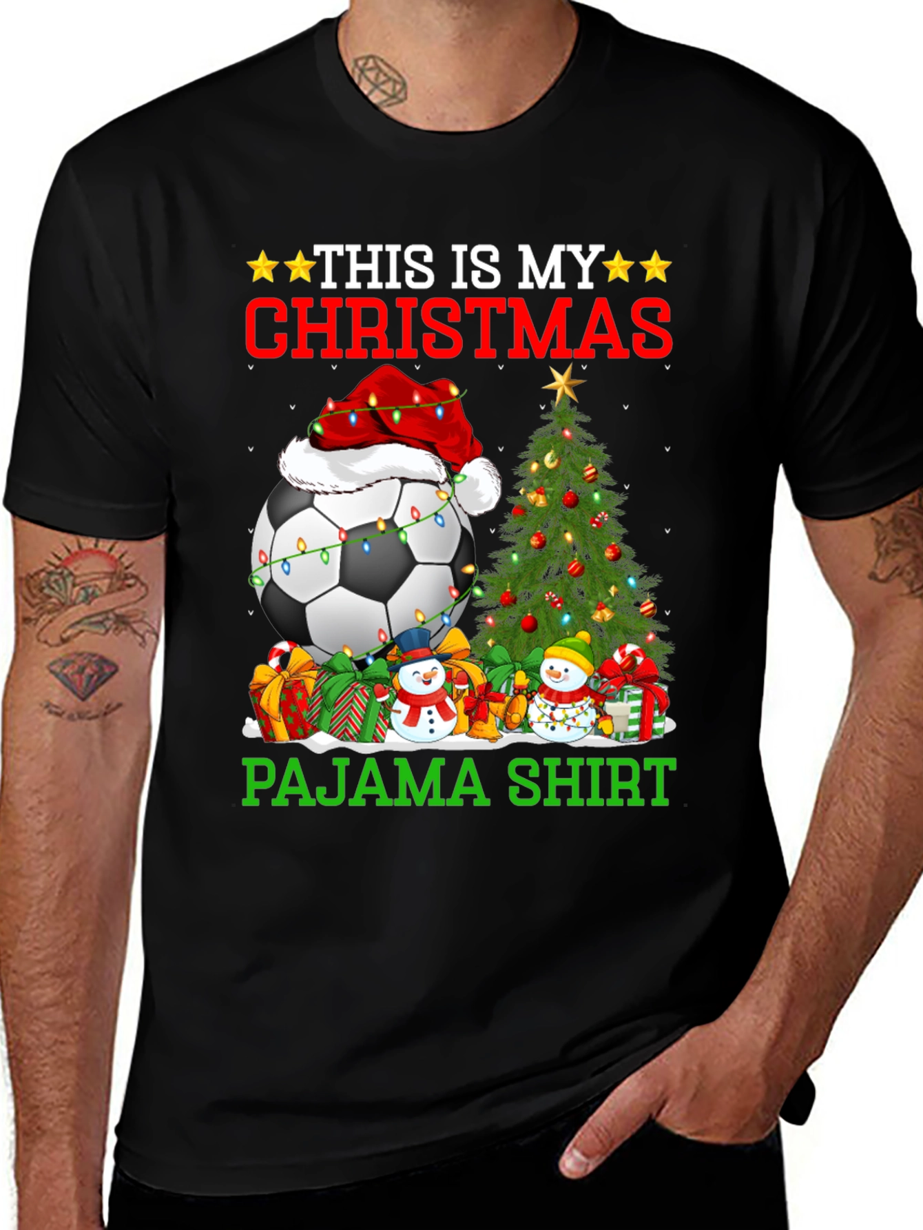 Christmas Soccer Pajama Shirt