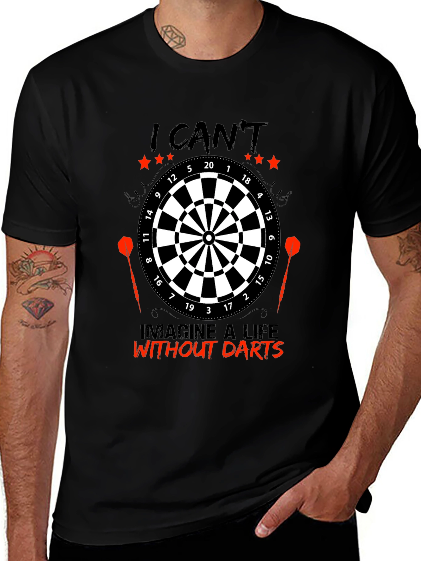 Variant 8 of I Can't Imagine a Life Without Darts T-Shirt