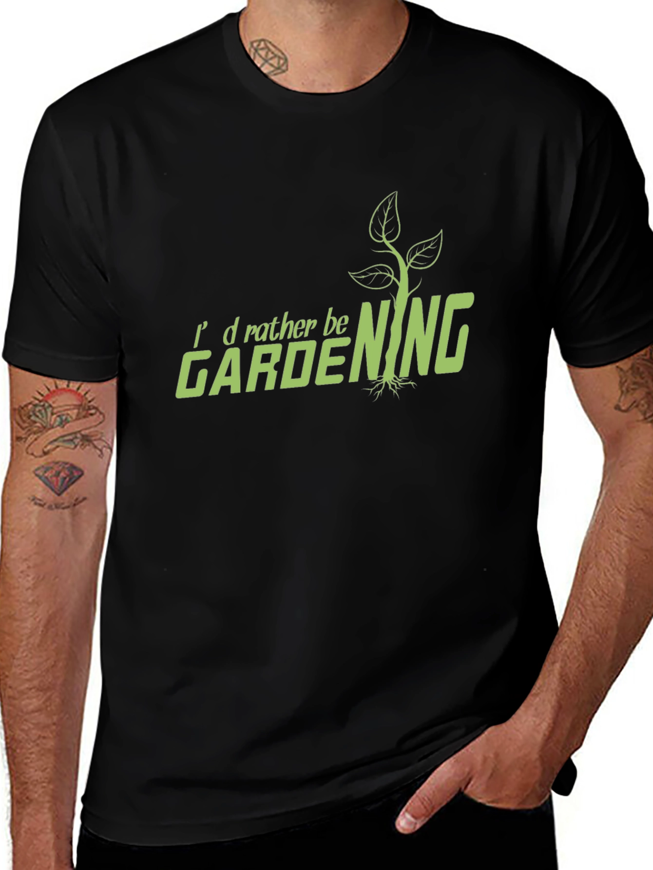 Variant 17 of Gardening T-Shirt - I'd Rather Be Gardening