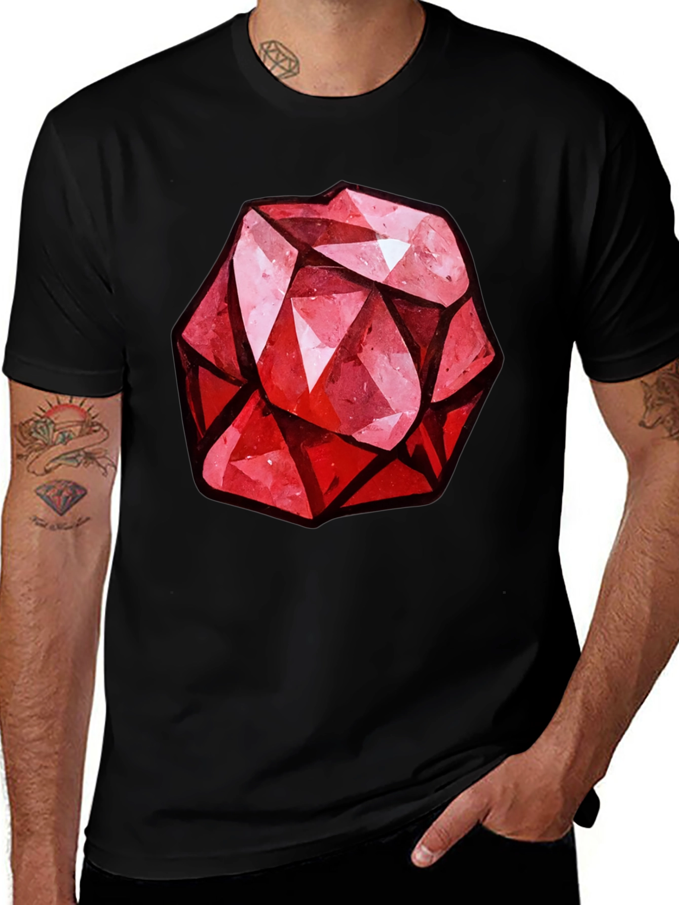 Variant 19 of Gemstone Graphic Tee - Stylish Men's Casual Shirt