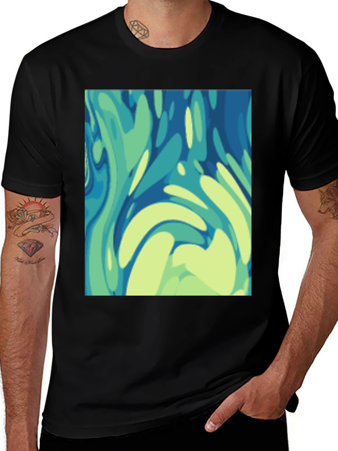 Variant 8 of Abstract Art Graphic Tee - Modern Style
