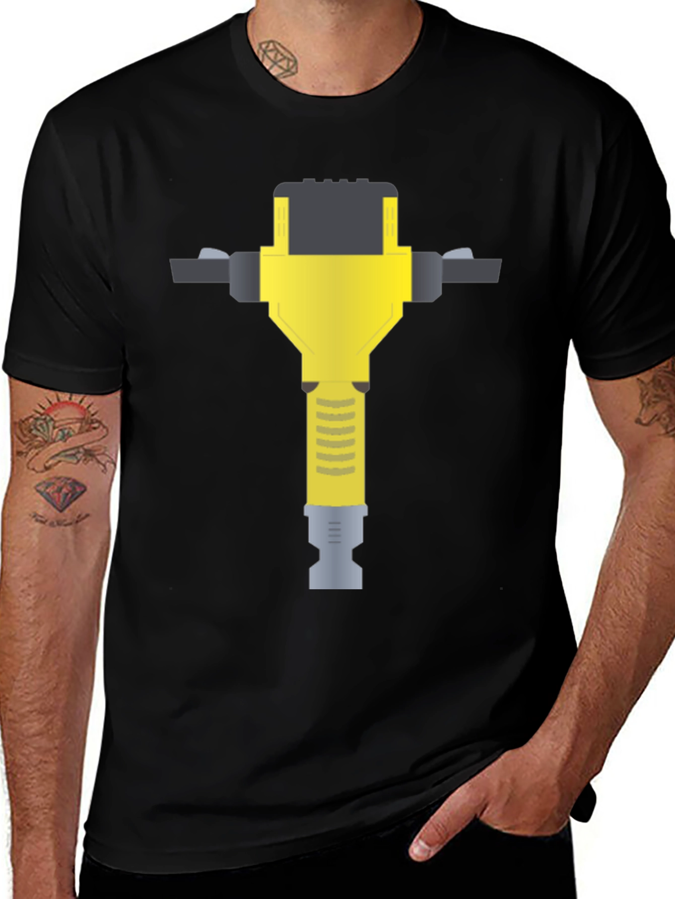 Variant 20 of Jackhammer Graphic Tee - Bold Construction Style