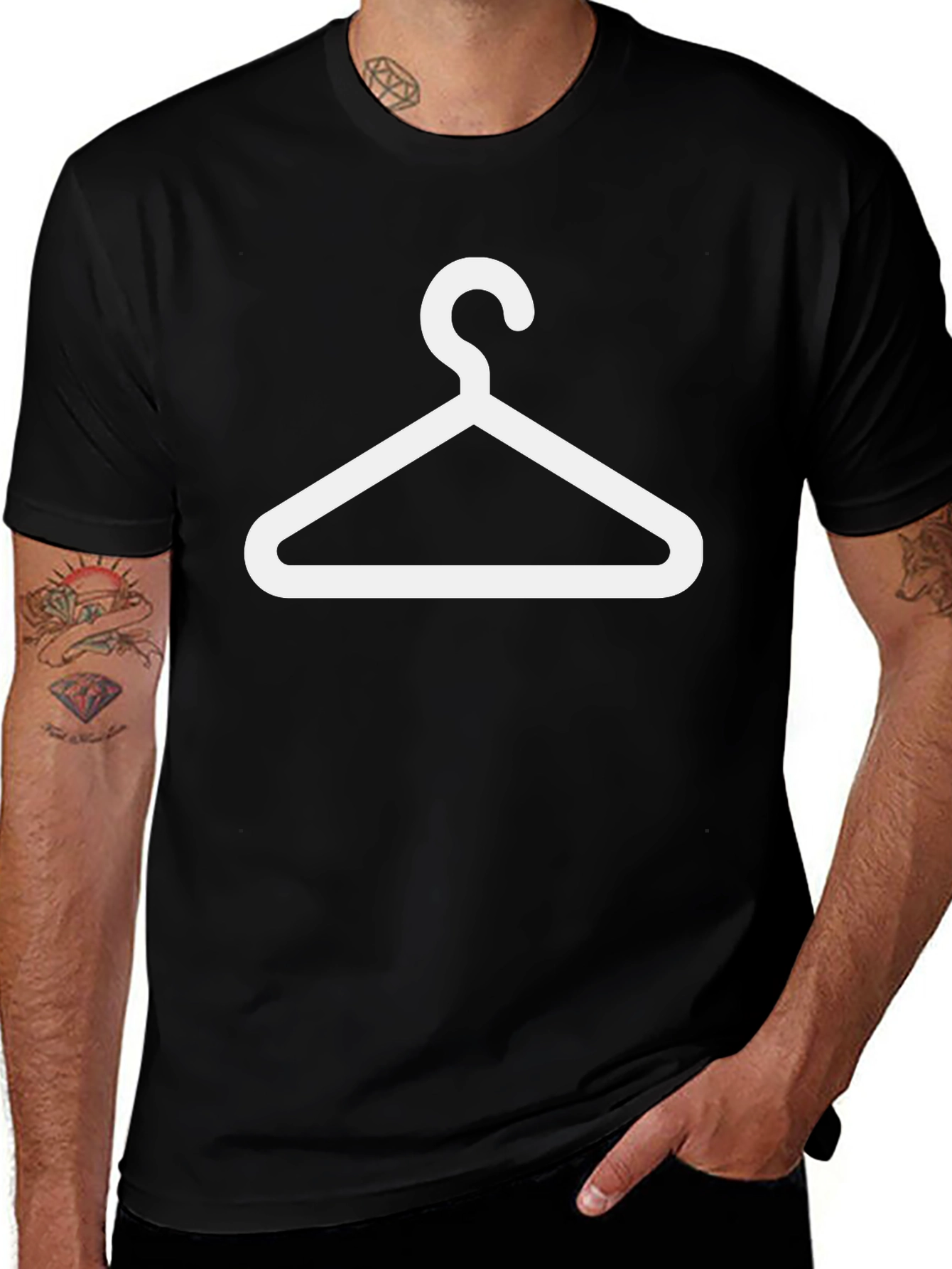 Black Hanger Graphic T-Shirt - Black Unisex Tee main image