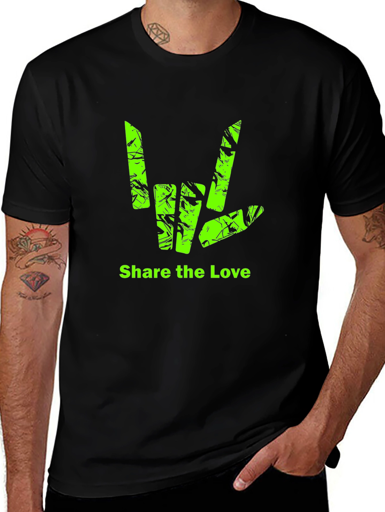 Share the Love T-Shirt - Black
