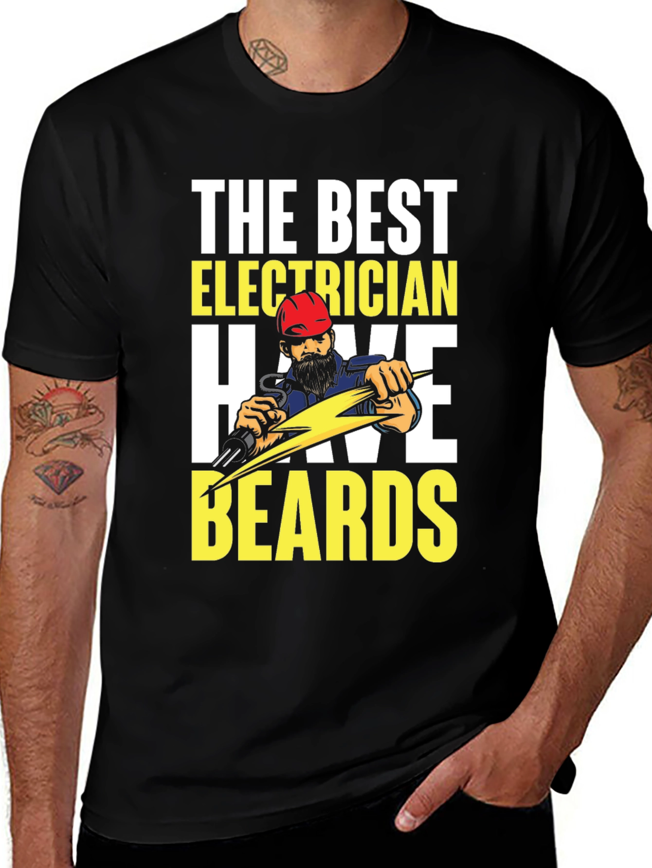 Variant 27 of Bearded Electrician T-Shirt - Funny Electrician Gift