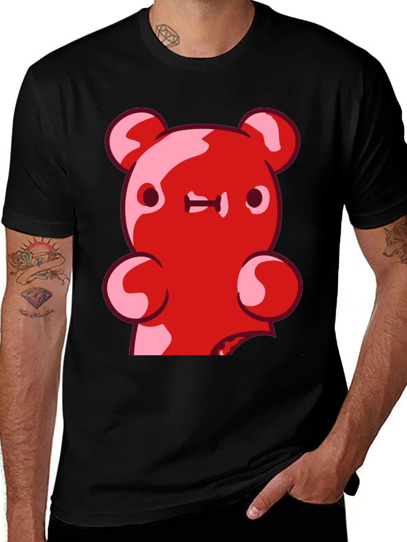 Variant 2 of Gummy Bear Graphic Tee - Fun Casual Style