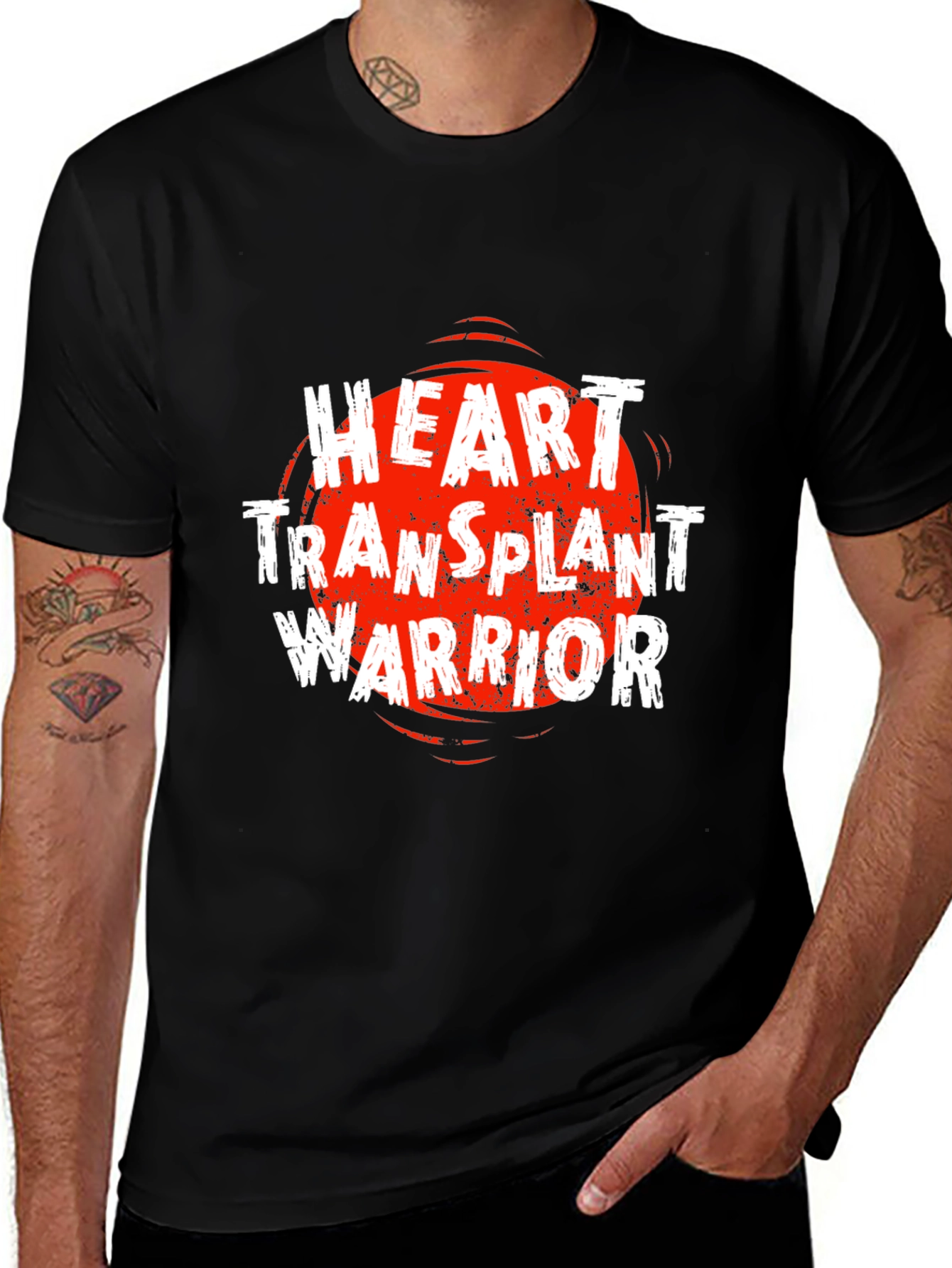 Variant 29 of Heart Transplant Warrior Graphic Tee - Black