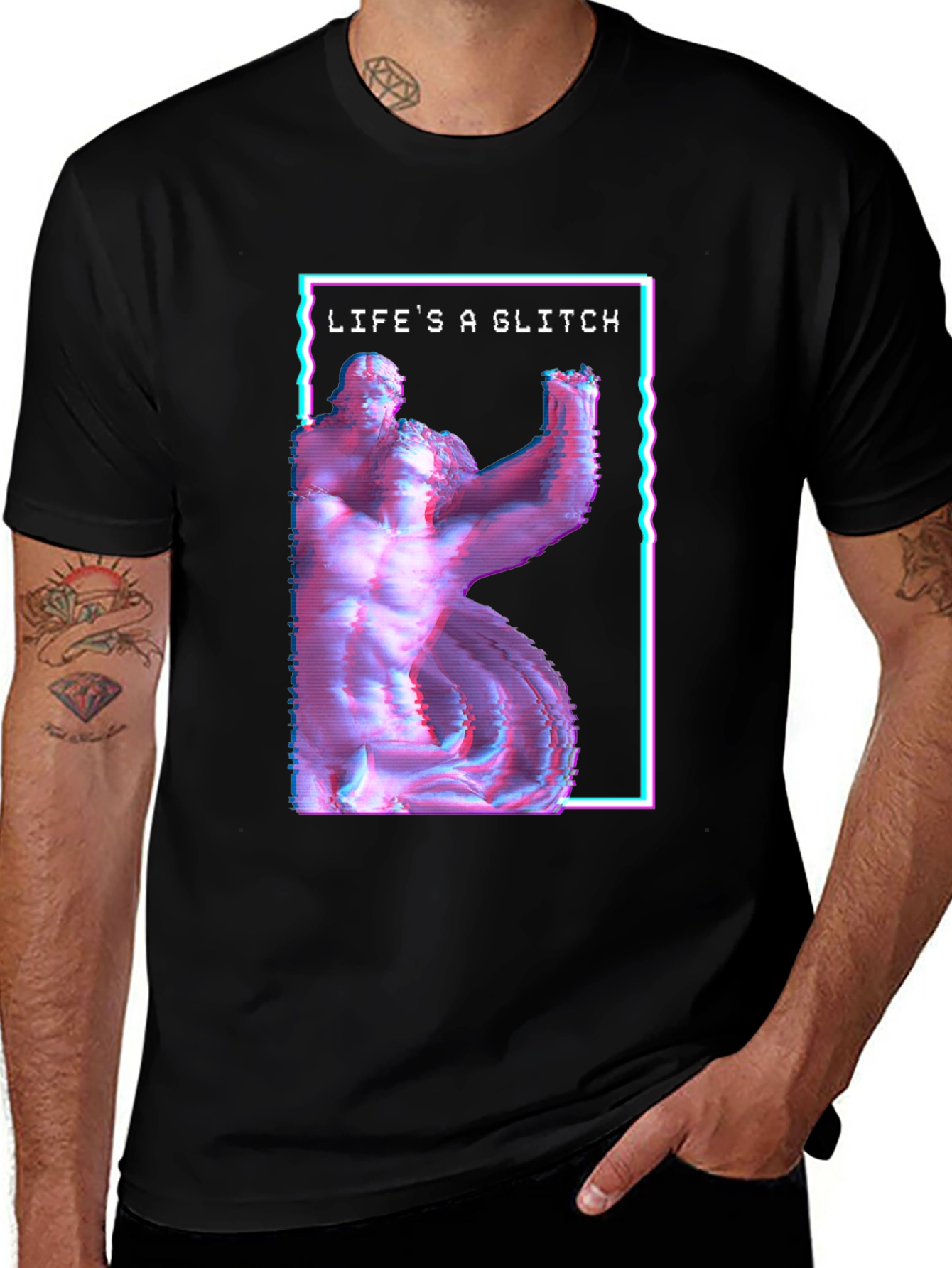 Variant 8 of Life's A Glitch T-Shirt - Vaporwave Aesthetic