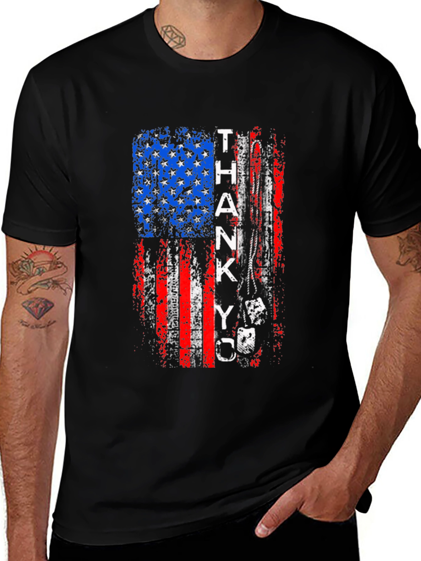 Variant 8 of American Flag Thank You T-Shirt