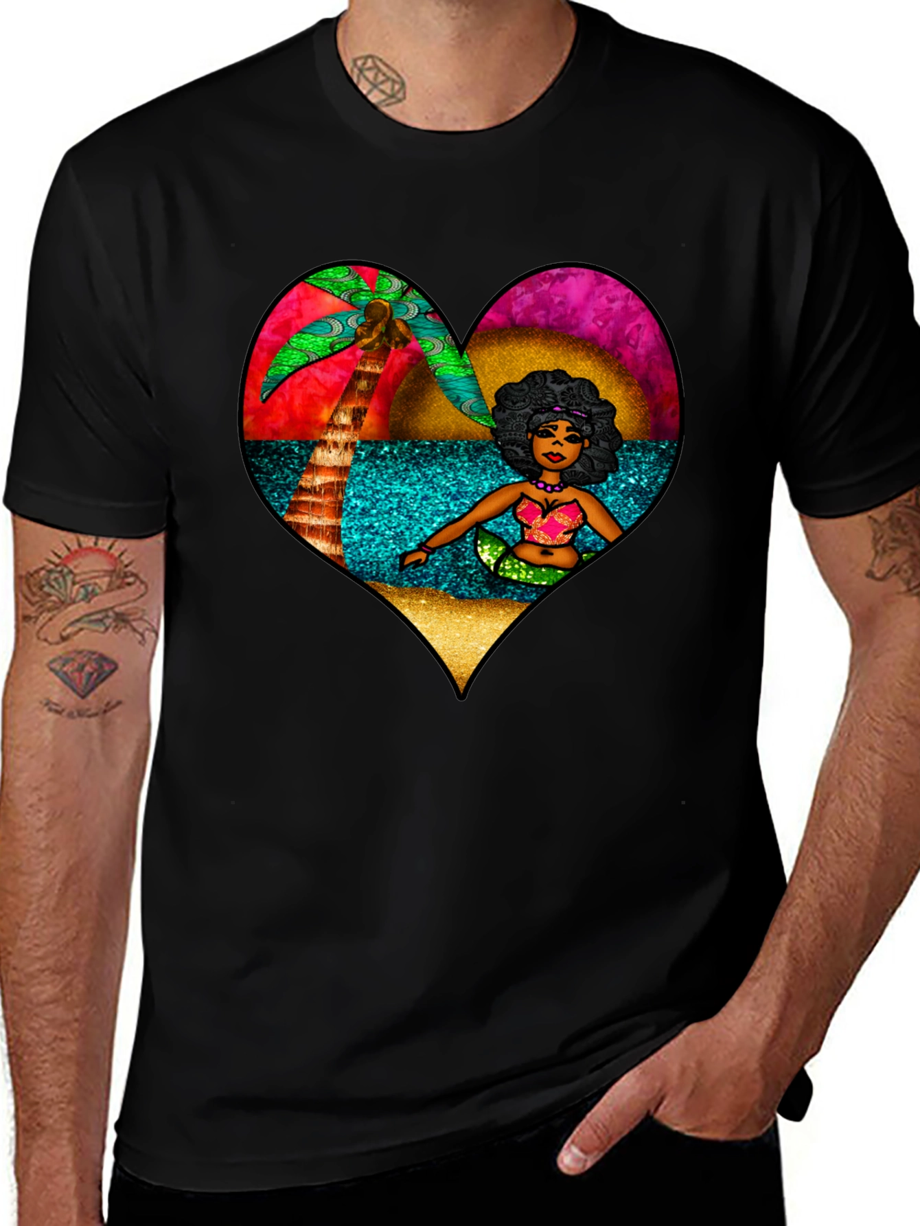 Mermaid Heart Graphic T-Shirt