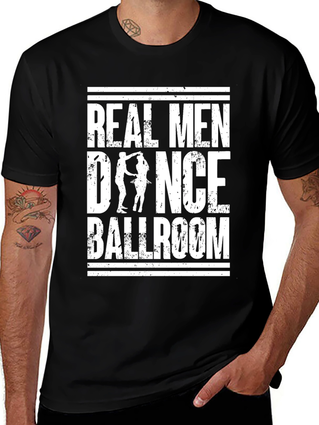 Variant 25 of Real Men Dance Ballroom T-Shirt