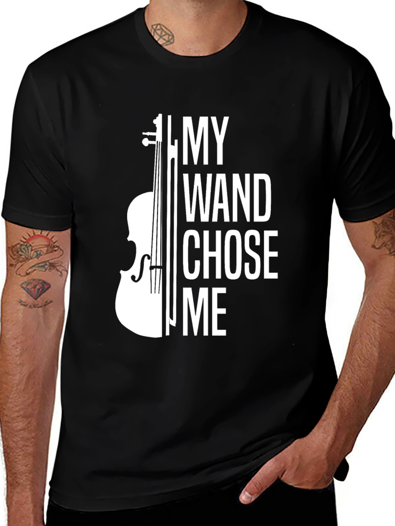 Variant 9 of My Wand Chose Me Violin T-Shirt