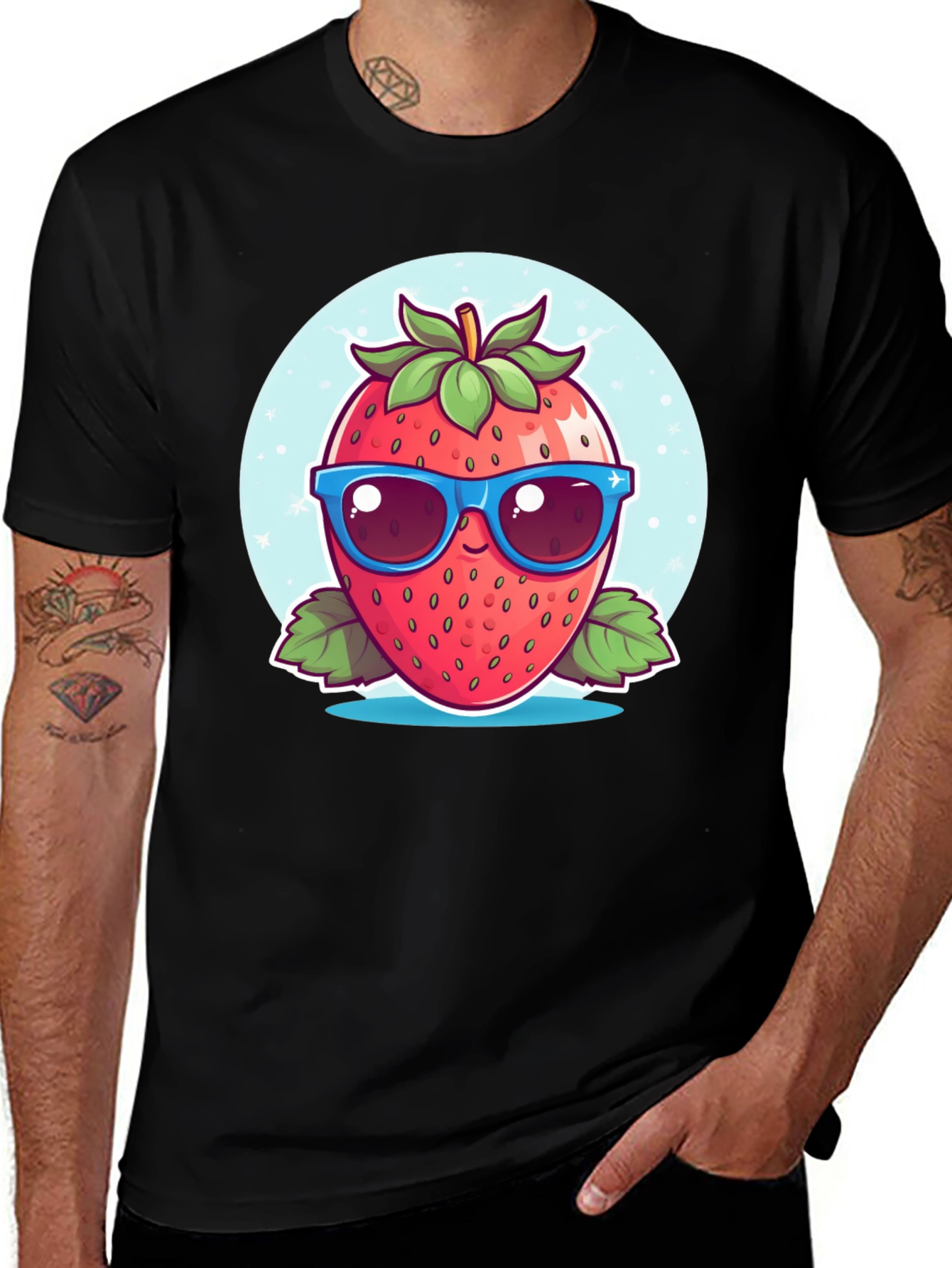 Variant 7 of Cool Strawberry Graphic Tee - Fresh Style