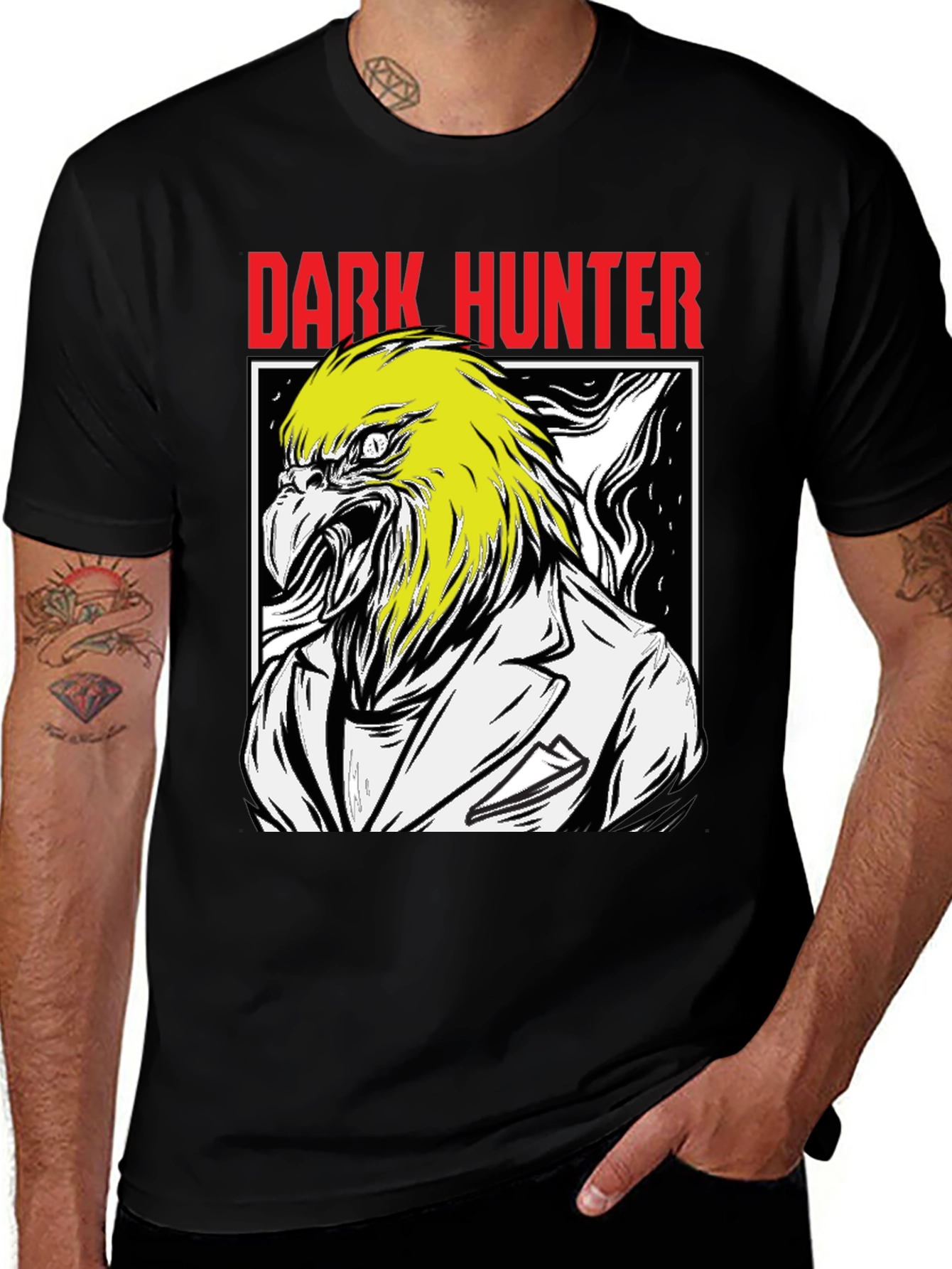 Variant 18 of Dark Hunter Eagle Graphic T-Shirt - Black