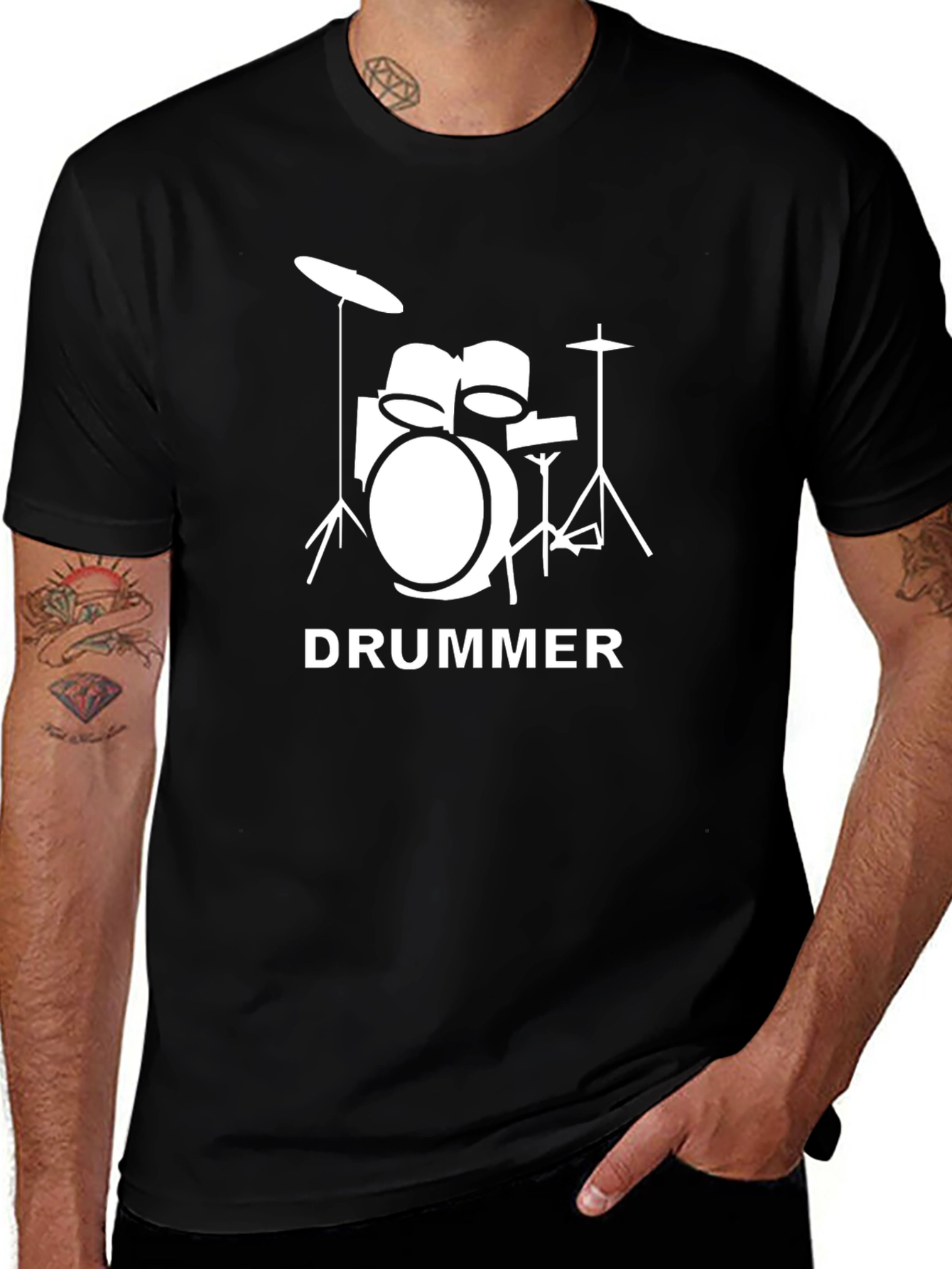 Variant 2 of Drummer T-Shirt - Music Lover Tee