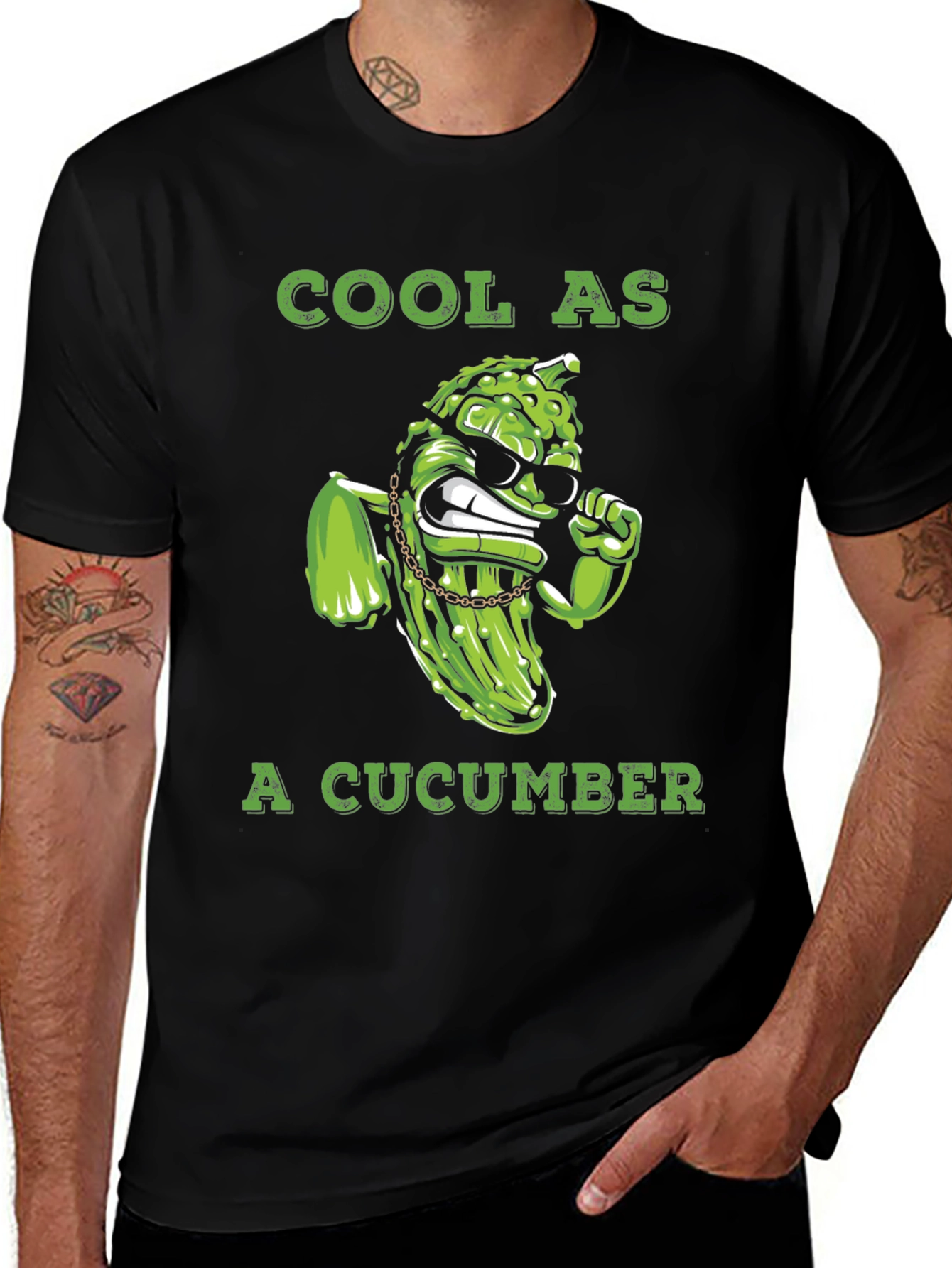 Variant 19 of Cool as a Cucumber T-Shirt - Funny Graphic Tee