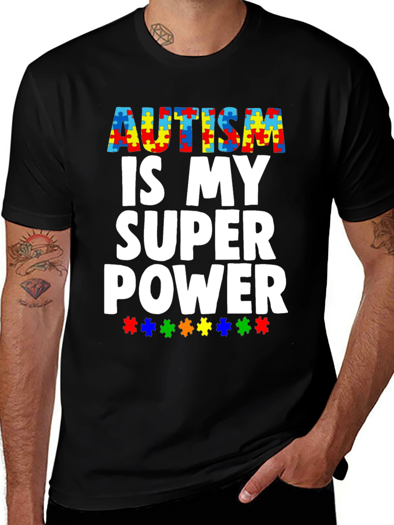 Variant 16 of Autism Awareness Tee: My Super Power T-Shirt