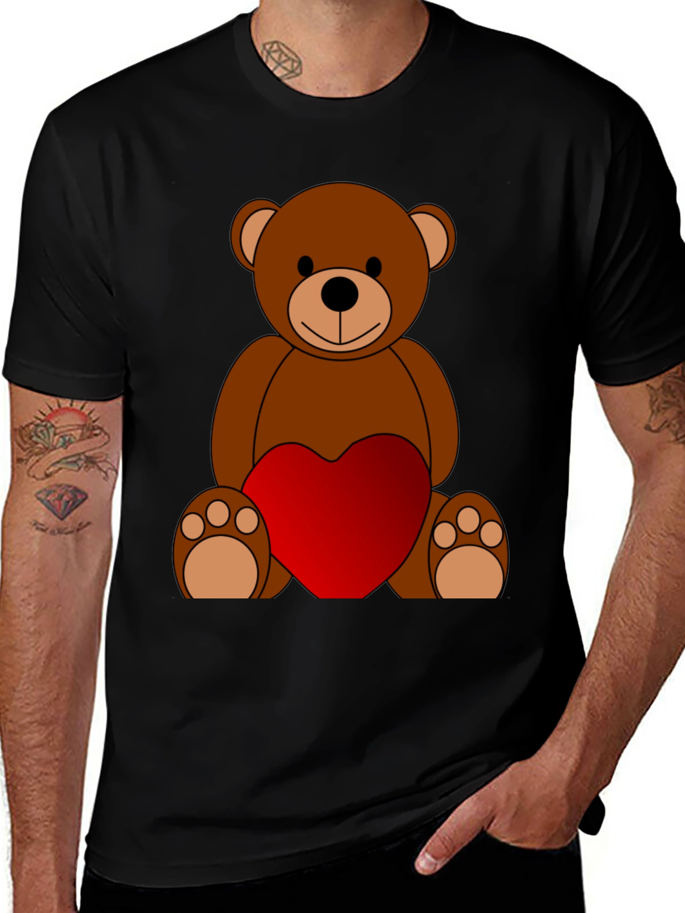 Variant 12 of Teddy Bear Heart Graphic Tee