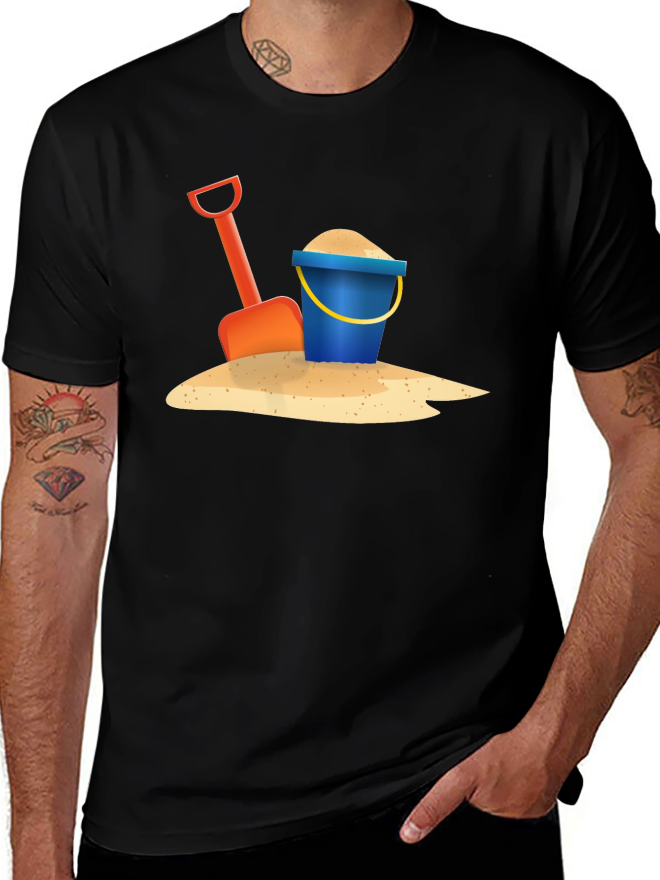 Variant 24 of Beach Day Graphic Tee - Sand Bucket & Shovel