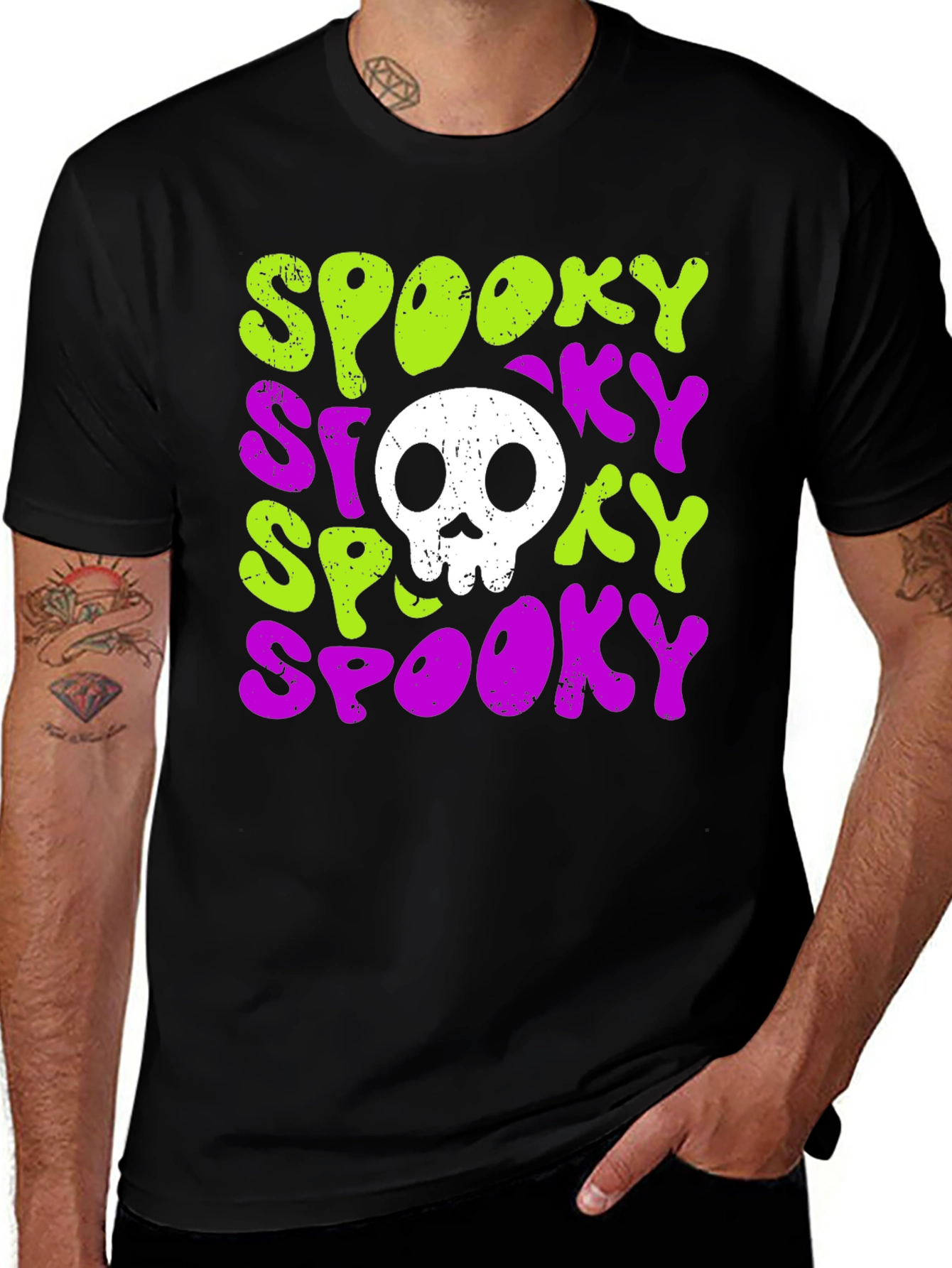 Variant 25 of Spooky Skull Graphic T-Shirt