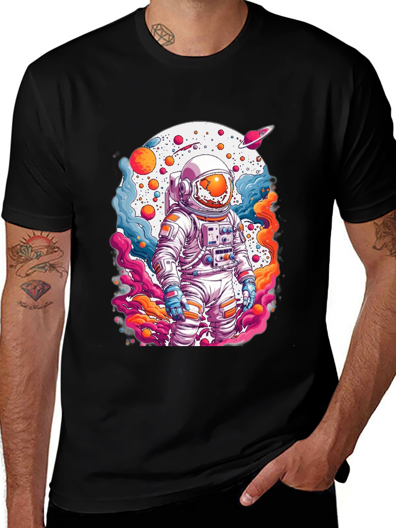 Variant 3 of Astronaut Graphic Tee - Space Adventure Style