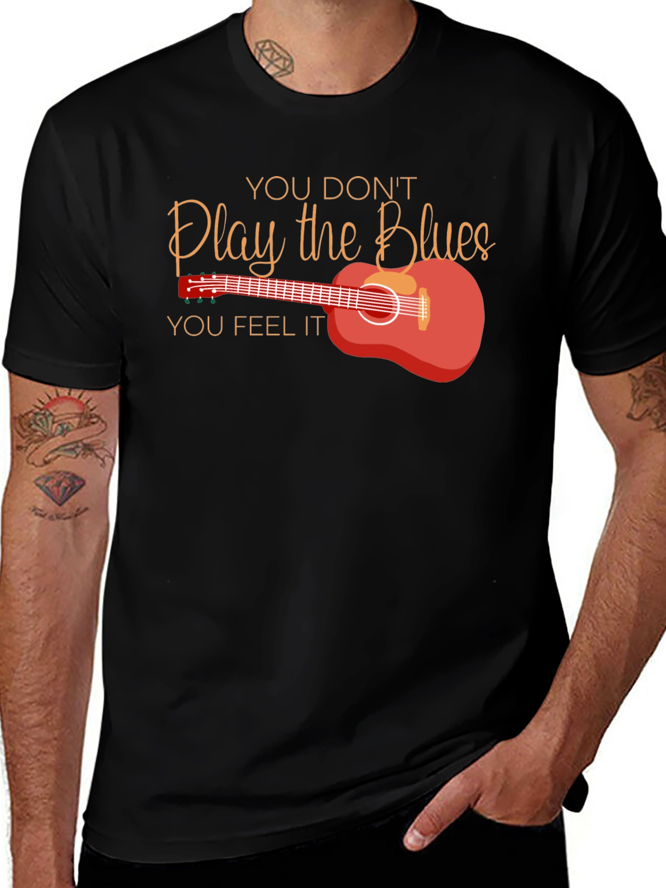 Variant 17 of Blues Music Guitar T-Shirt