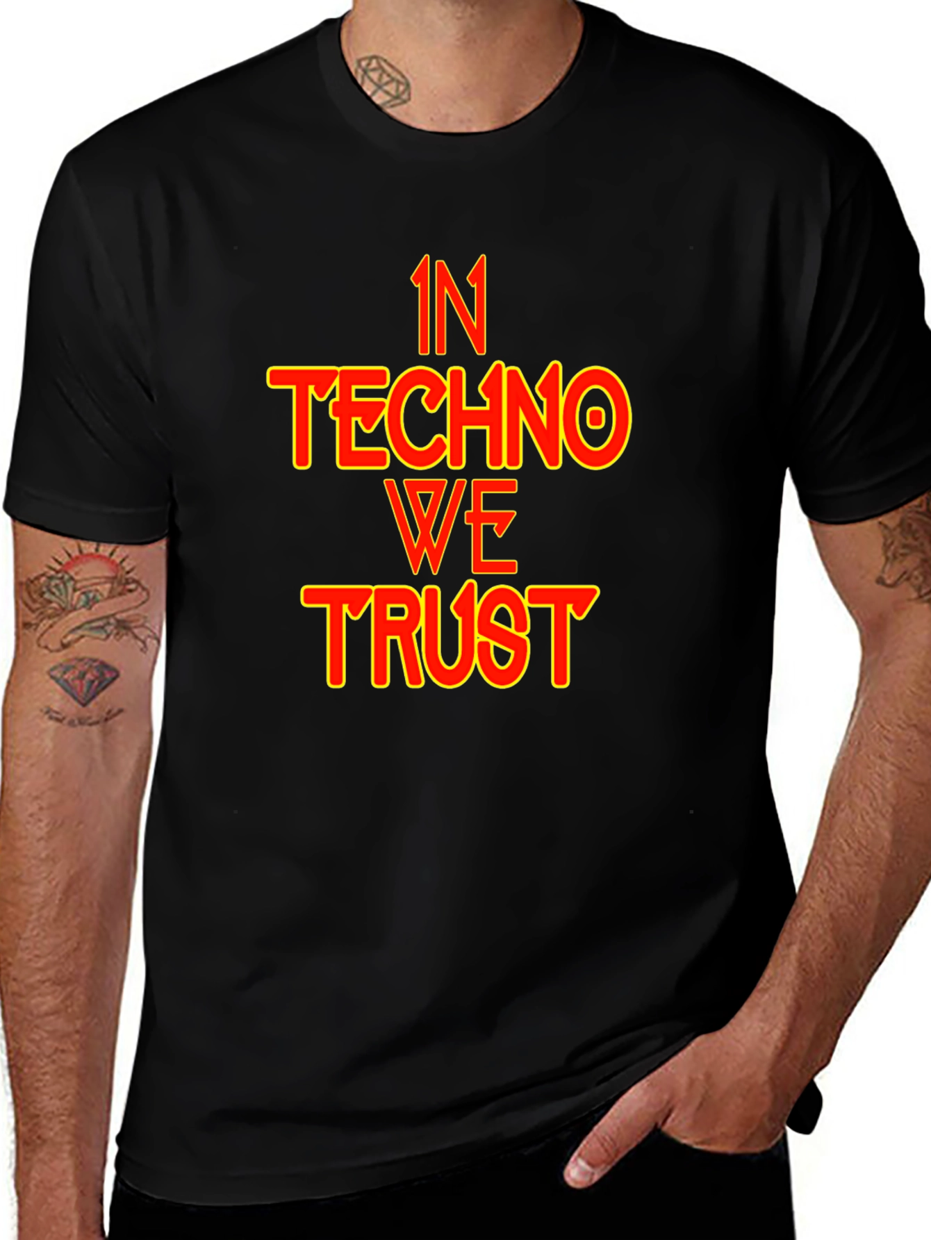 Variant 19 of In Techno We Trust Black T-Shirt