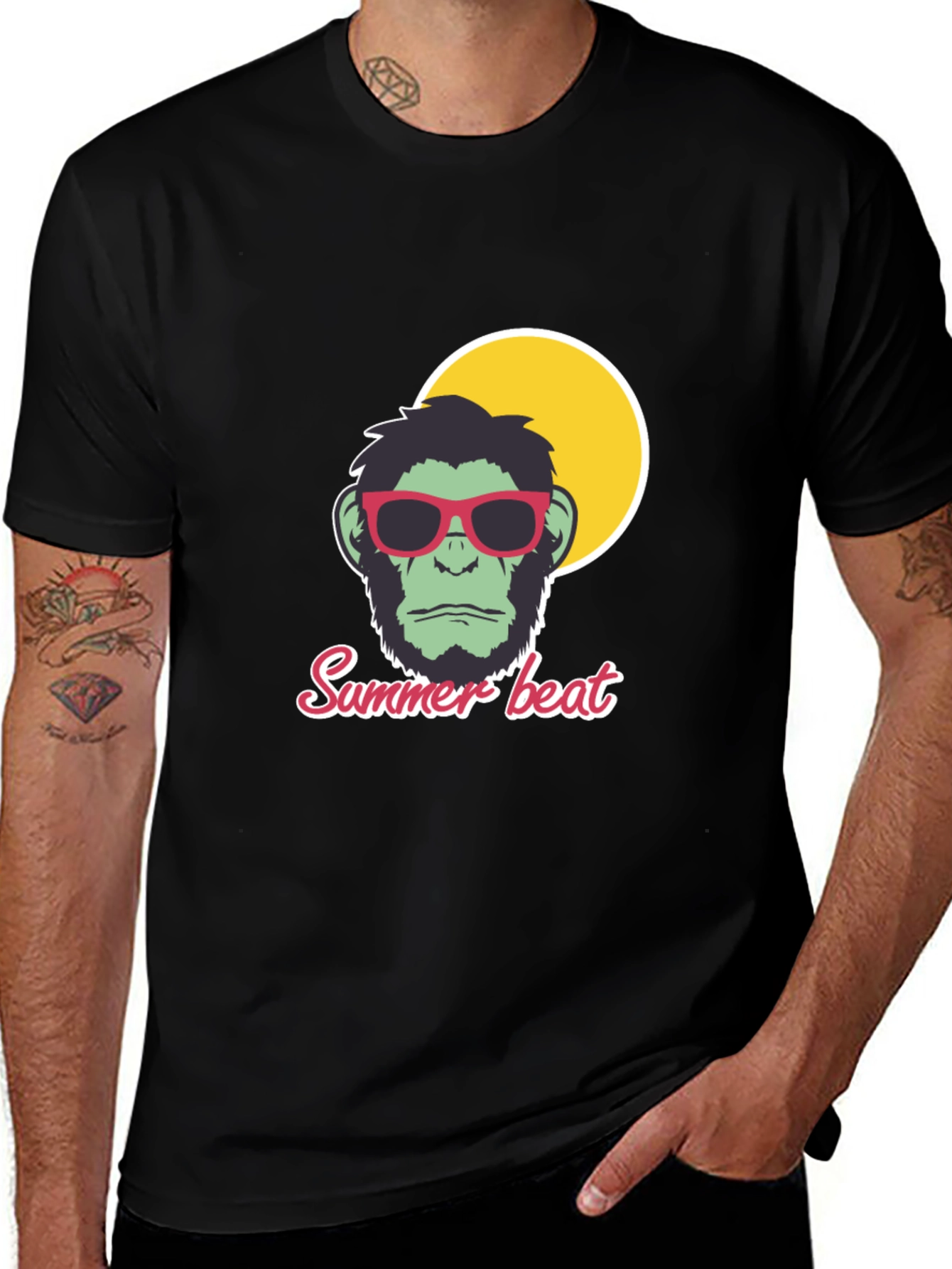 Summer Beat Graphic Tee - Cool Monkey Design
