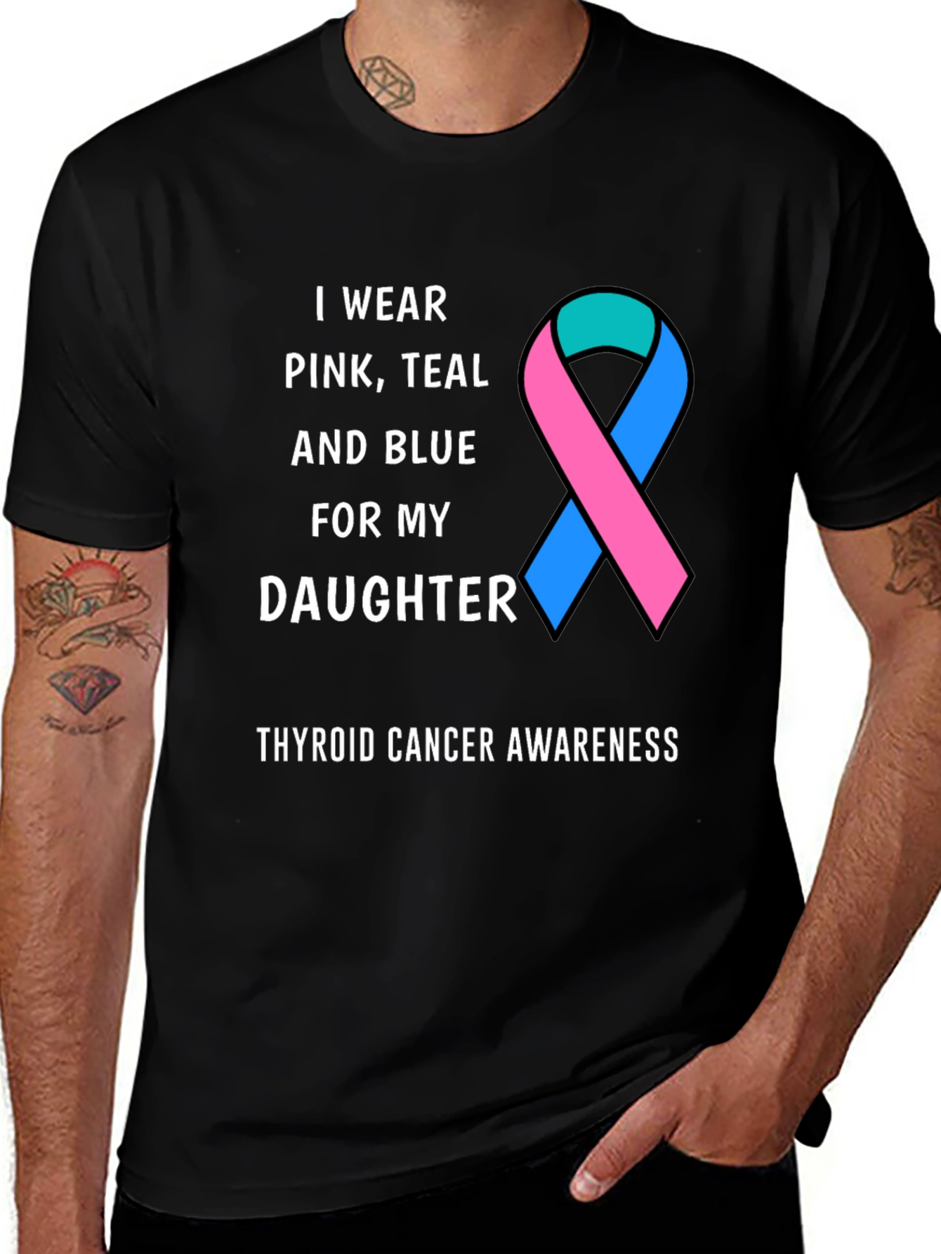 Thyroid Cancer Awareness Ribbon T-Shirt