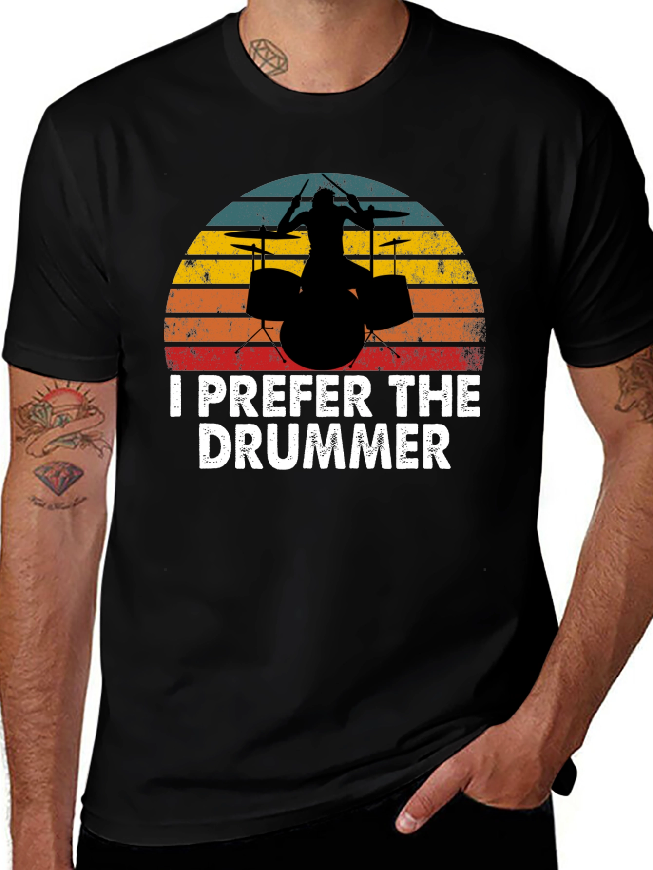 Variant 12 of I Prefer the Drummer Graphic Tee