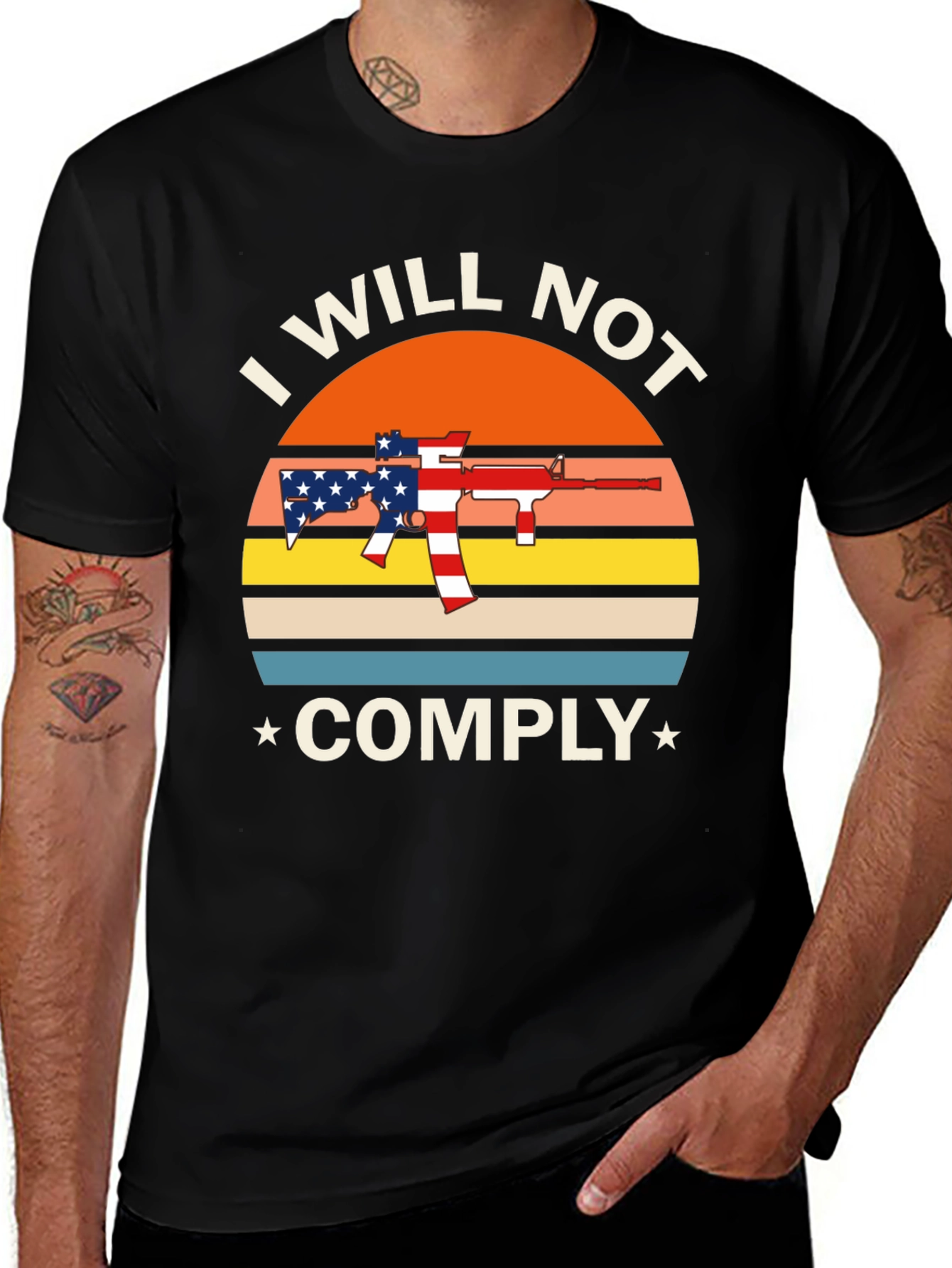 I Will Not Comply T-Shirt - Patriotic Gun Rights Tee