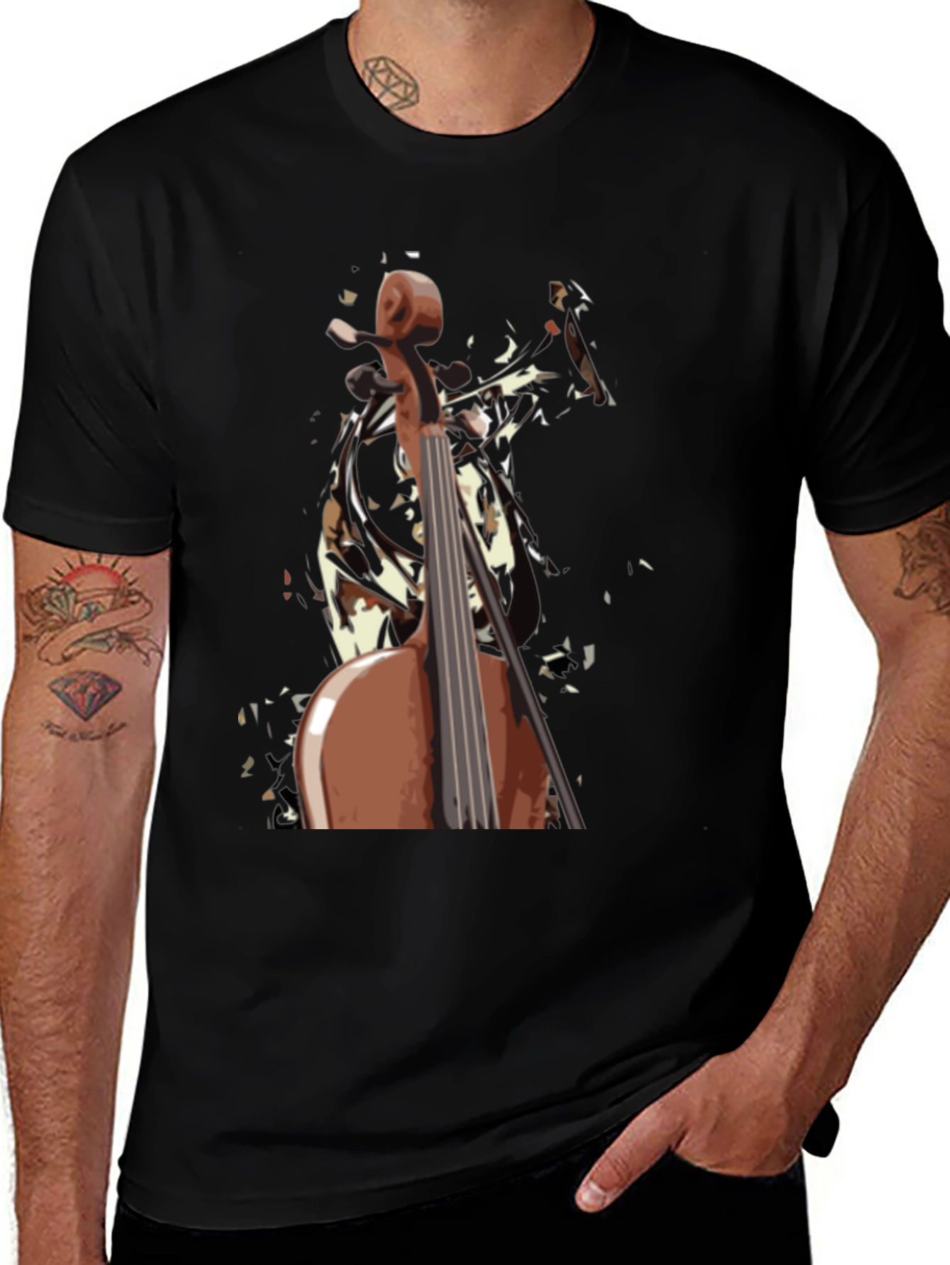 Variant 25 of Cello Graphic T-Shirt - Musician Style