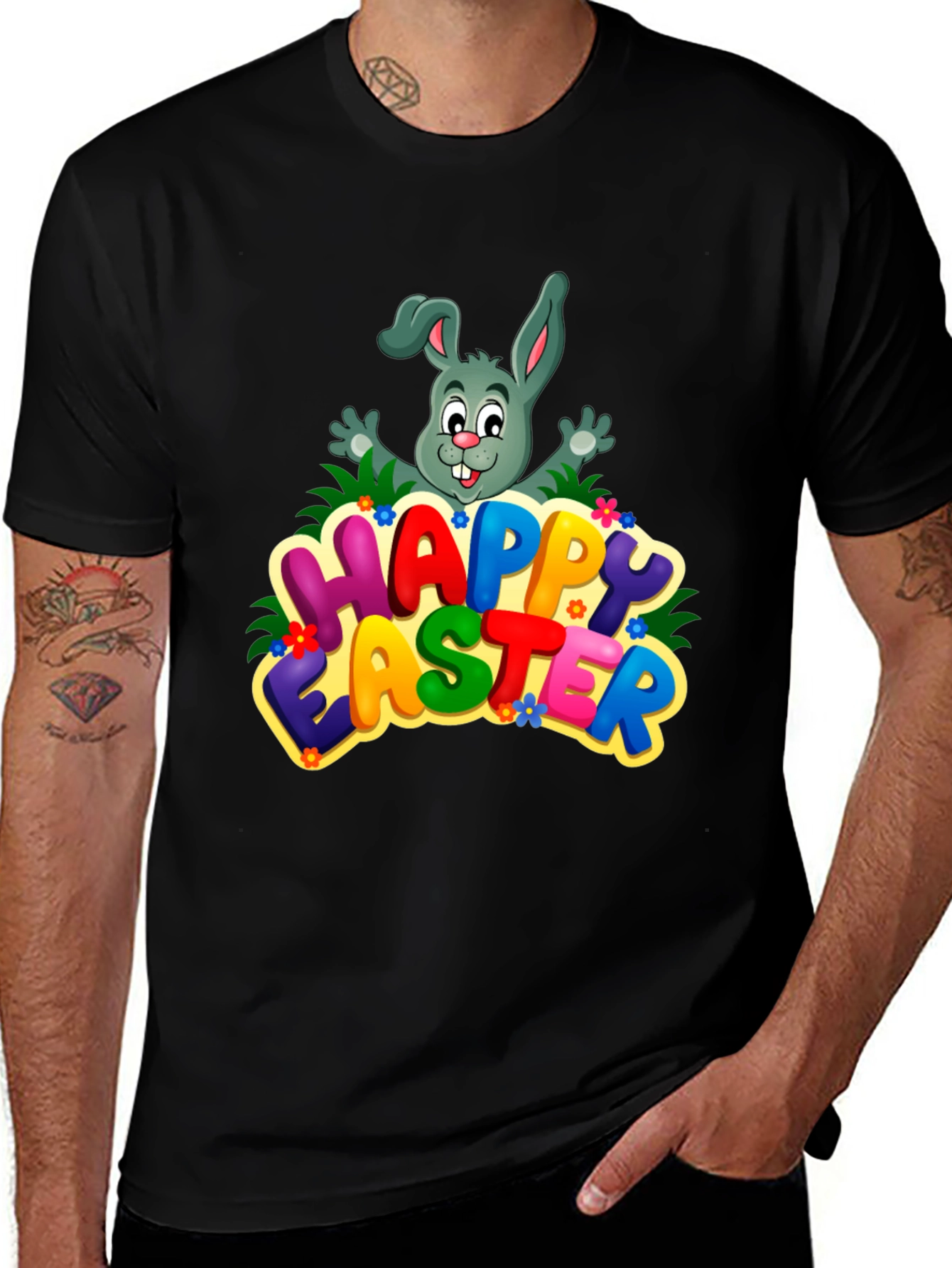 Variant 18 of Happy Easter Bunny Graphic Tee - Festive Holiday Shirt