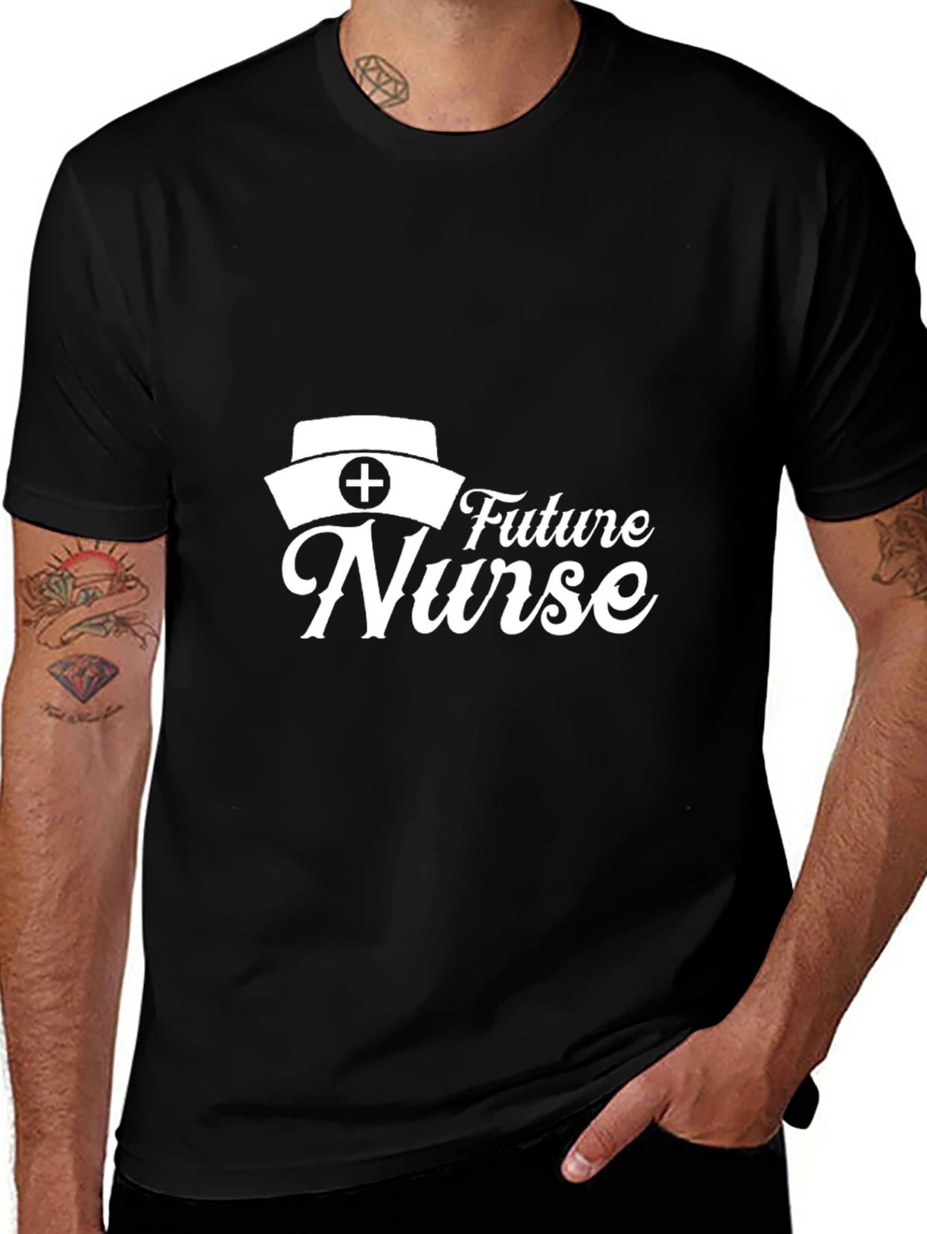 Variant 13 of Future Nurse Black Graphic T-Shirt