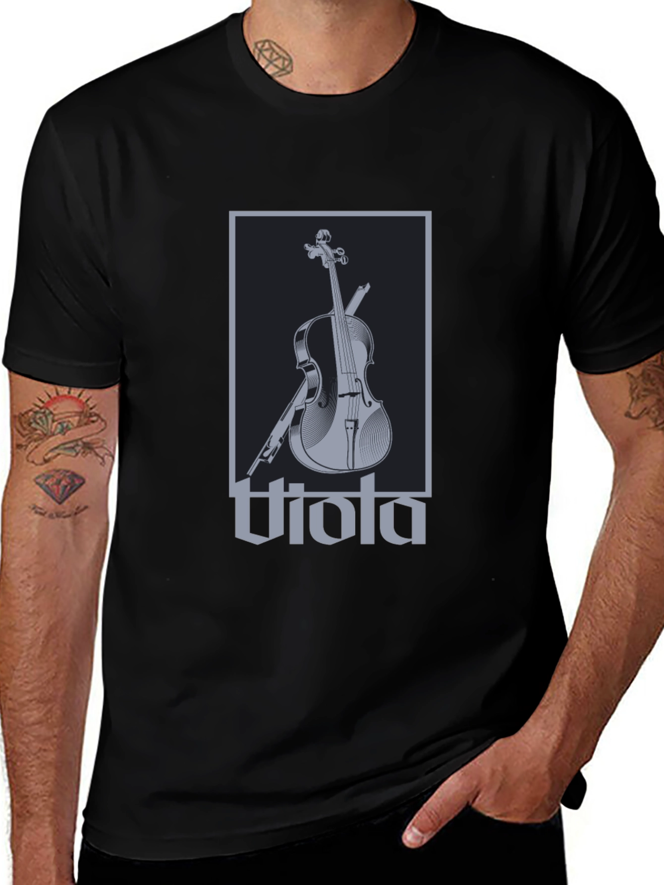 Variant 2 of Viola Music Instrument Graphic T-Shirt