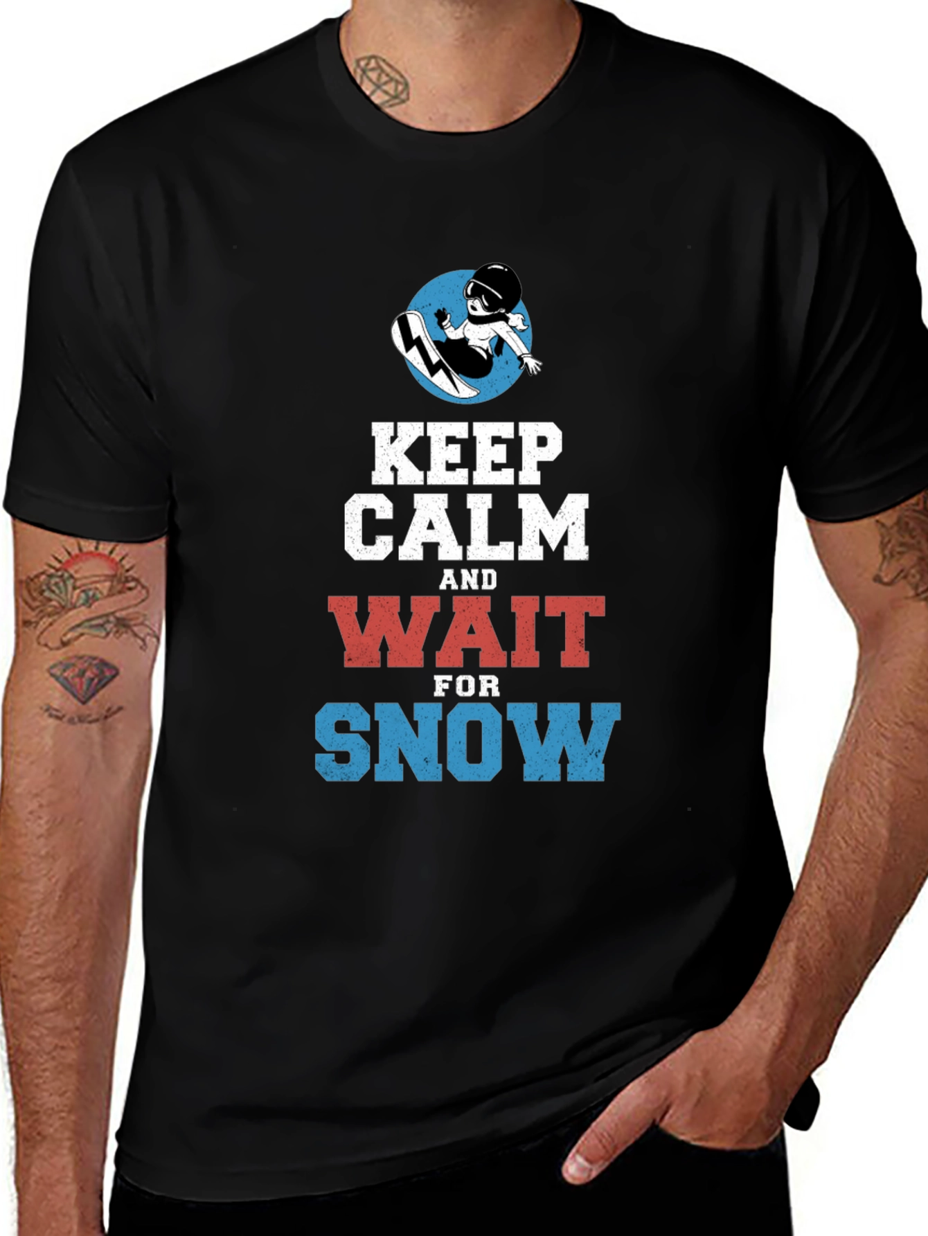 Variant 11 of Keep Calm and Wait for Snow T-Shirt