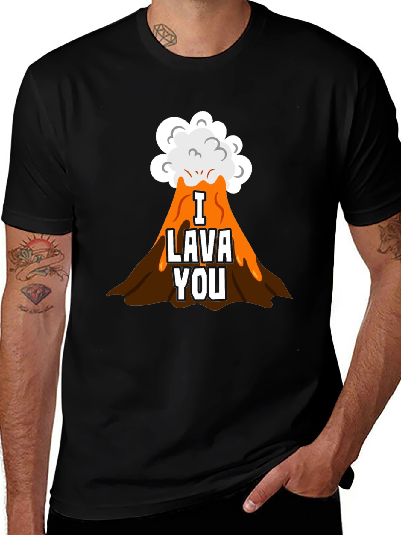 Variant 5 of I Lava You Graphic Tee - Black T-Shirt