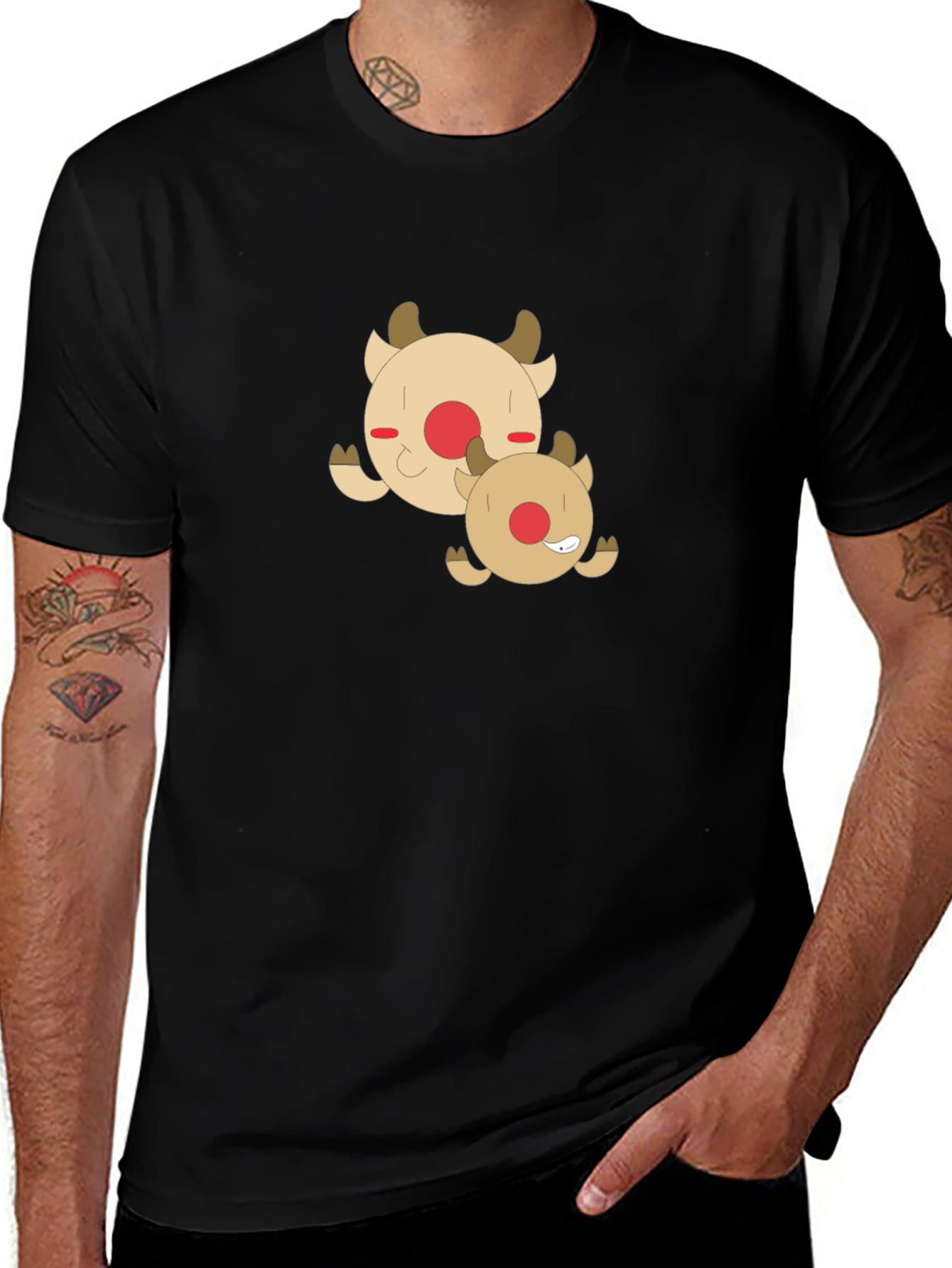 Variant 5 of Cute Cartoon Cow Graphic Tee