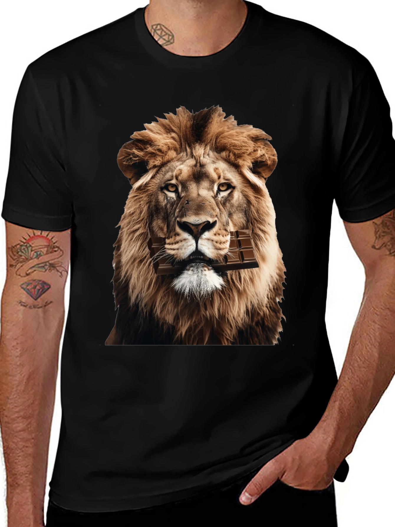 Variant 29 of Lion Chocolate Bar Graphic Tee
