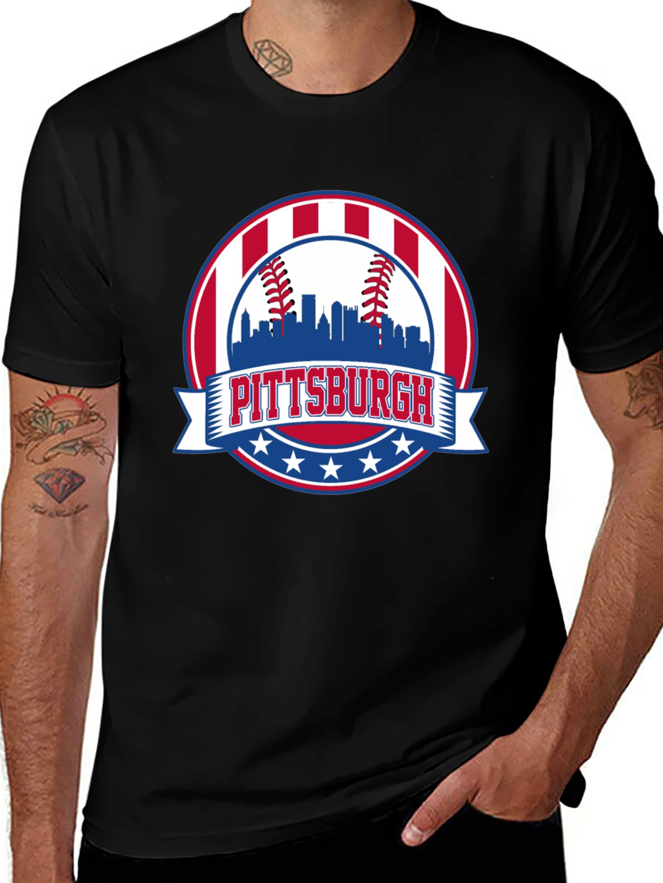 Variant 9 of Pittsburgh Baseball Graphic T-Shirt