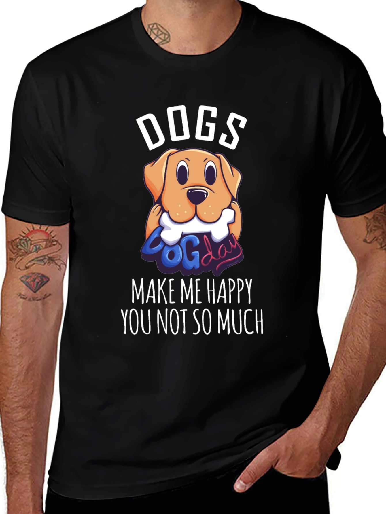 Variant 5 of Dogs Make Me Happy T-Shirt