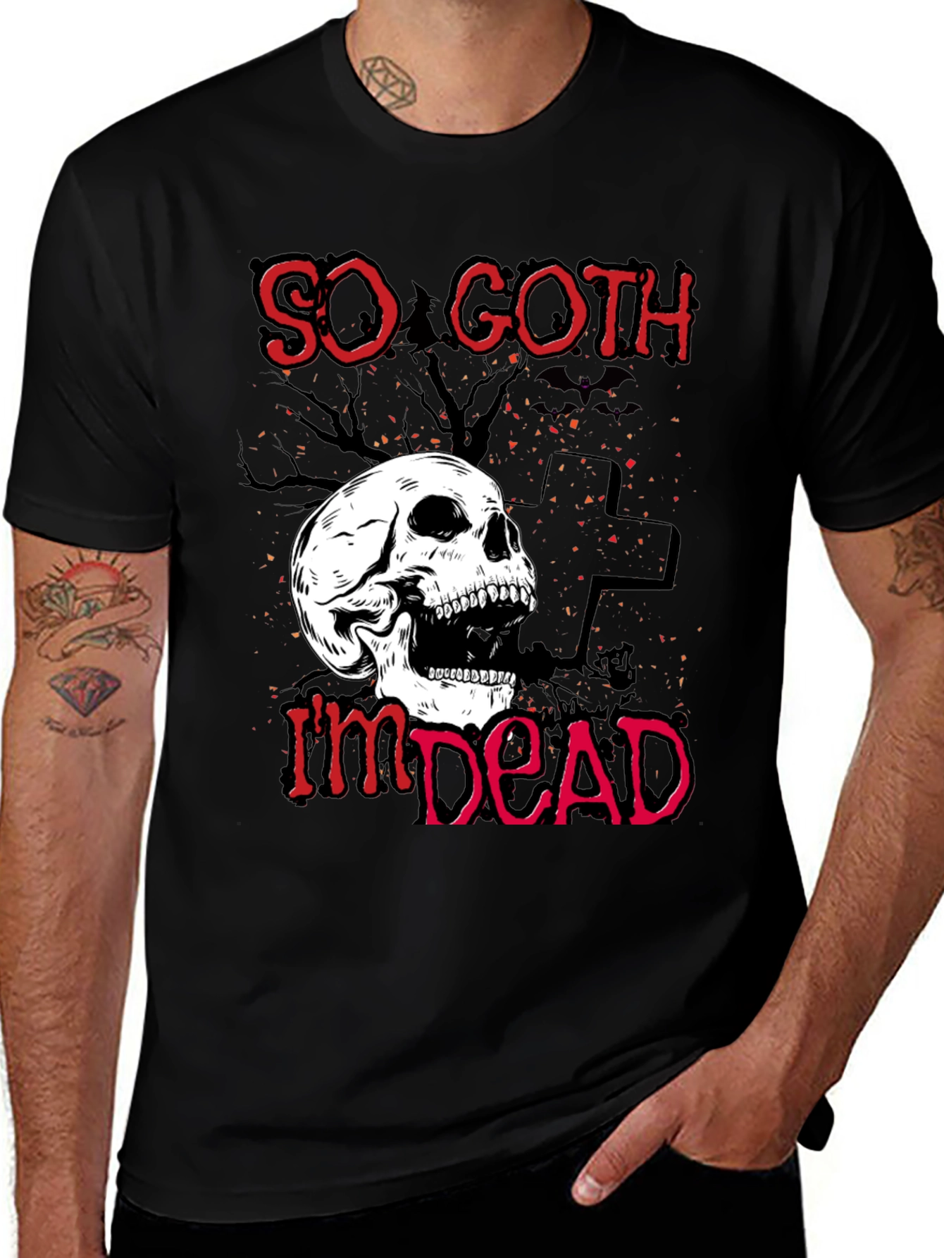 So Goth I'm Dead T-Shirt - Skull Graphic Tee