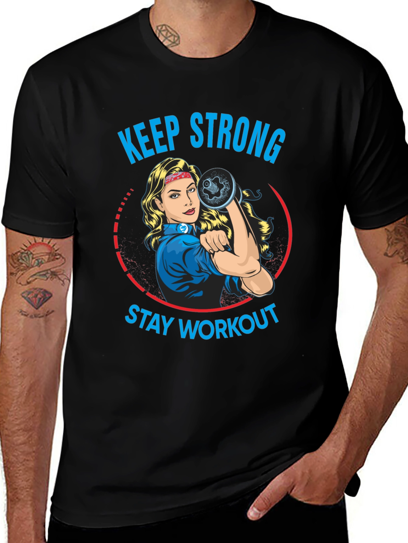 Variant 2 of Keep Strong Stay Workout T-Shirt