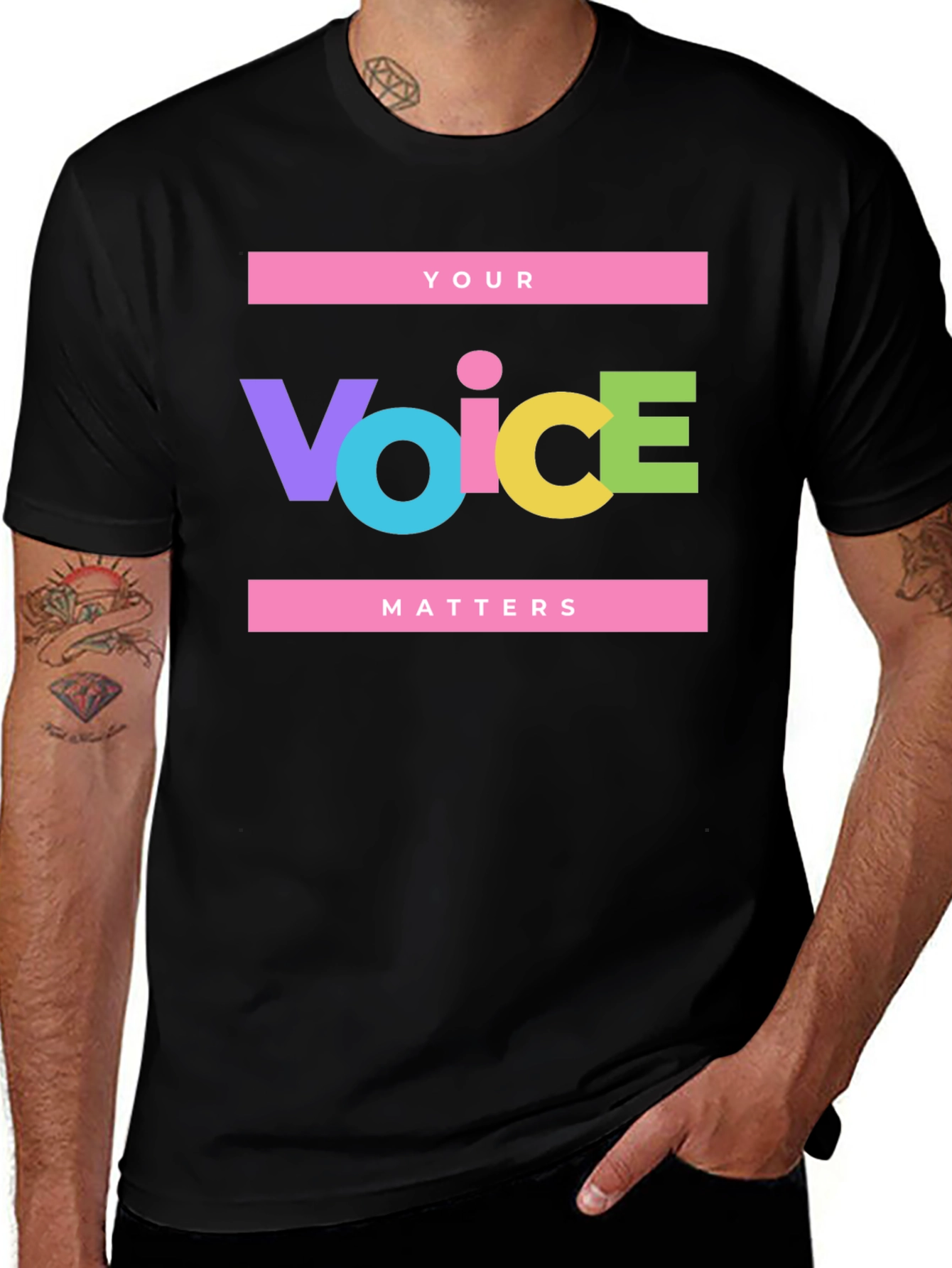 Variant 7 of Your Voice Matters Statement T-Shirt