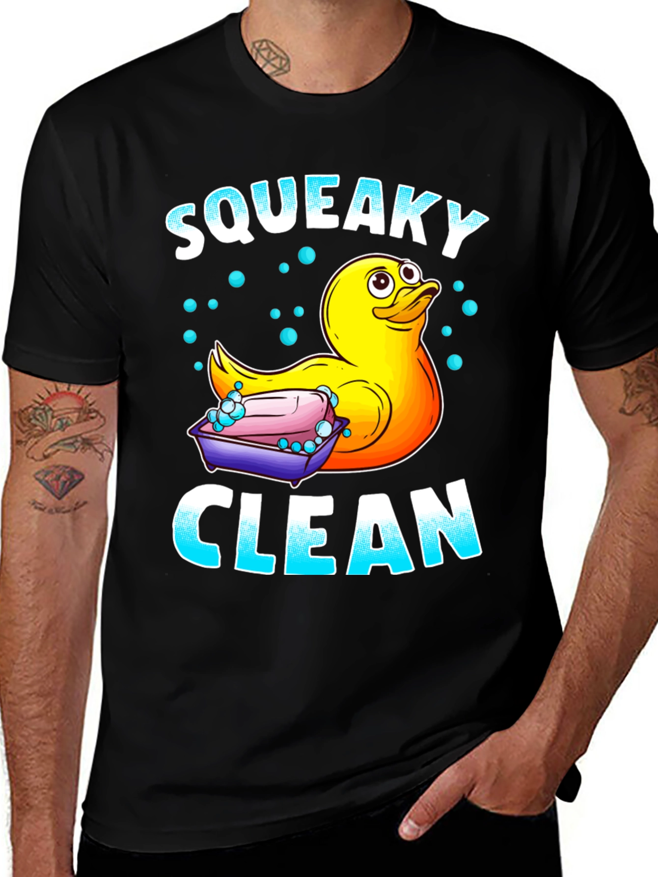 Variant 19 of Squeaky Clean Duck Graphic T-Shirt