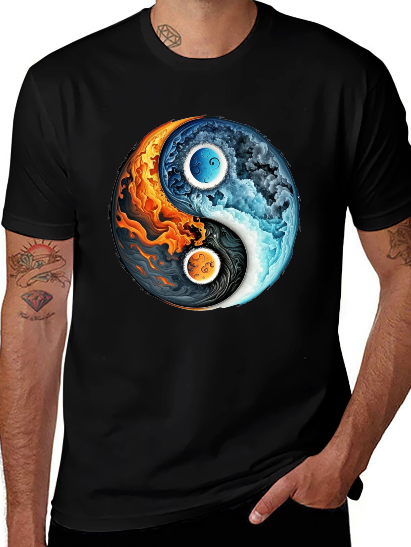 Yin Yang Fire and Ice T-Shirt