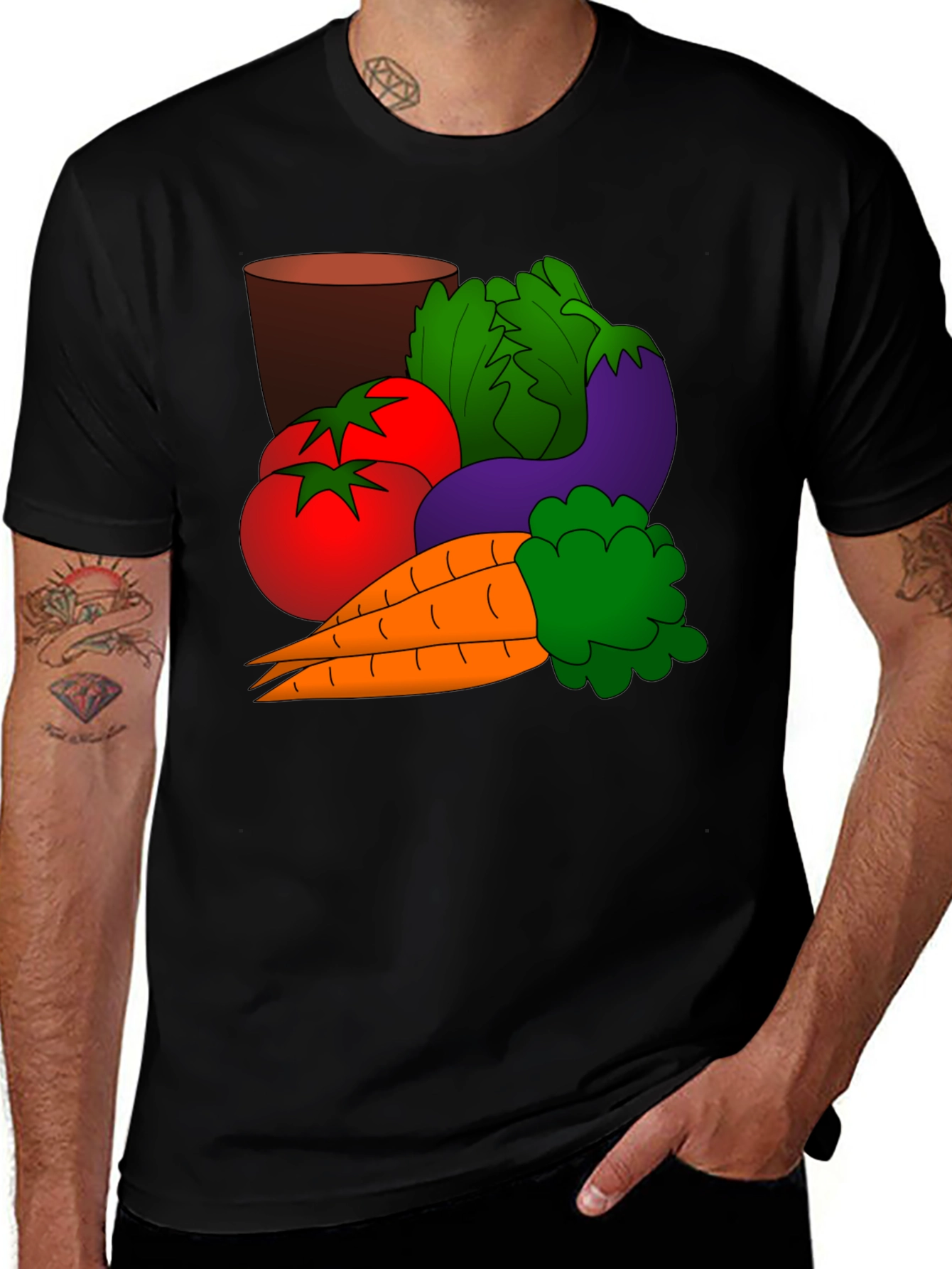 Variant 27 of Vegetable Graphic T-Shirt: Fresh Style