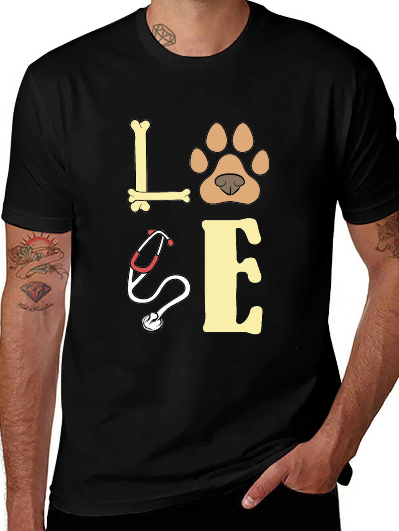 Black Love Veterinarian T-Shirt main image