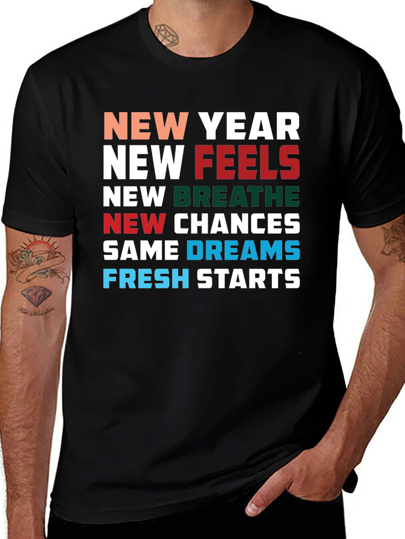 Variant 3 of New Year Motivational Graphic T-Shirt