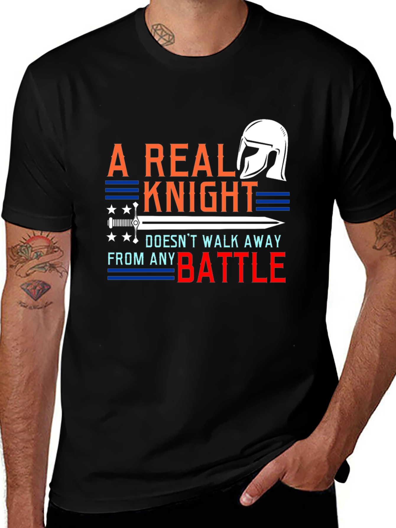Variant 3 of A Real Knight Men's Graphic T-Shirt